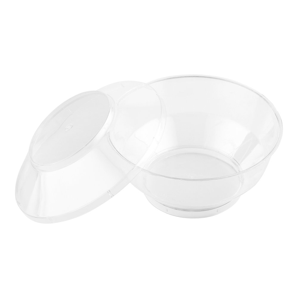 Restaurantware 6 oz Clear Plastic Deli Cups with Lids - 100 Pack of Sturdy Disposable Round Containers for Snacks, Appetizers & Fruit | Perfect for Catering, Takeout & Food Storage
