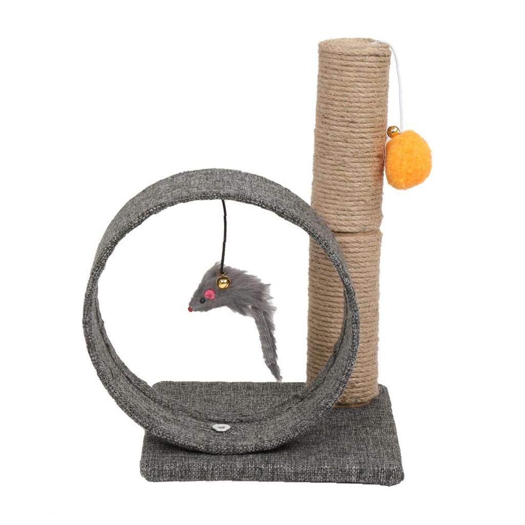 Premium Cat Tree Tower with Soft Linen Circular Ring - Multi-Level Cat Climbing Toy for Indoor Kittens & Small Dogs | Perfect for Play, Exercise & Nap in Living Rooms & Pet-Friendly Spaces