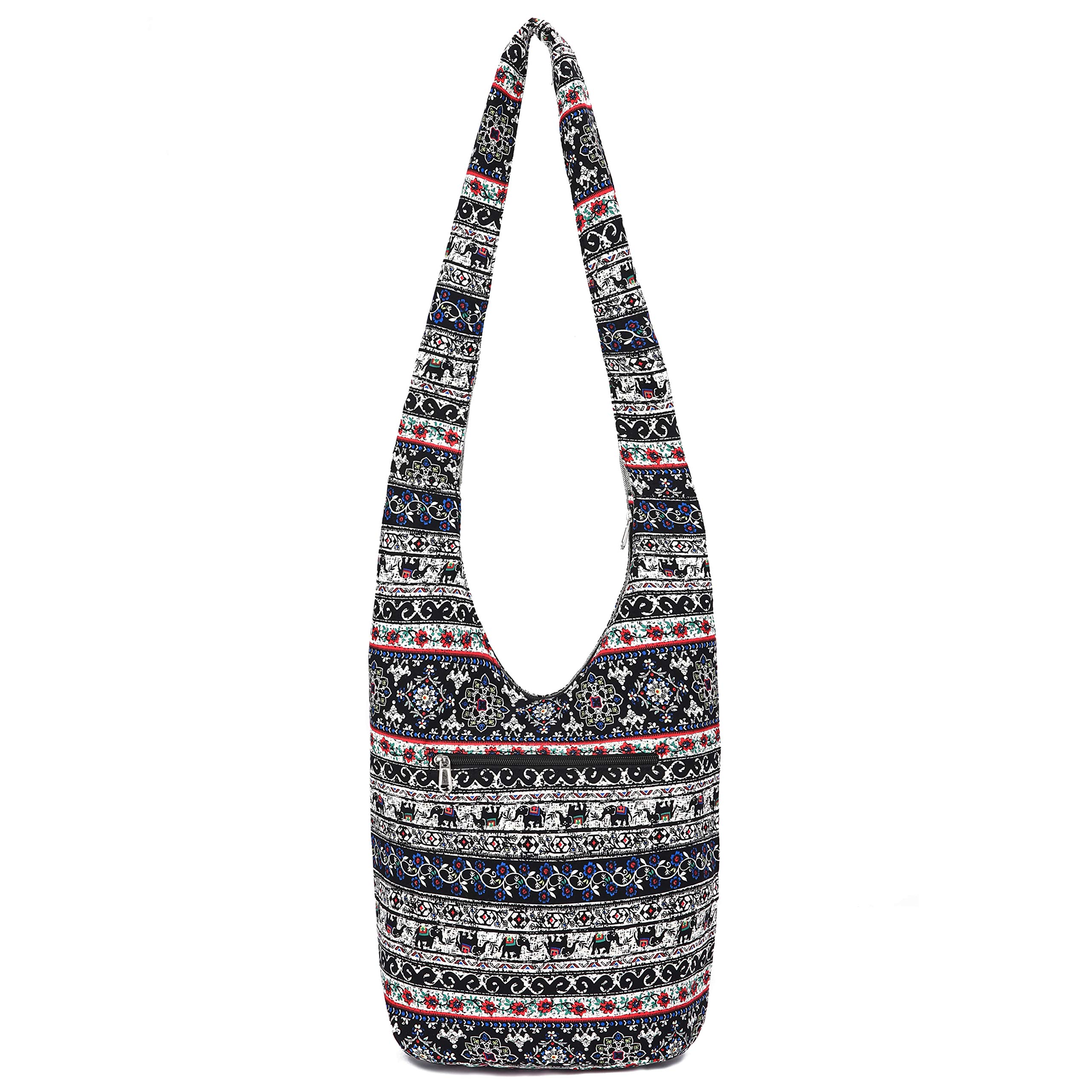 Stylish Women's Canvas Shoulder Bags - Bohemian Crossbody Purse with Animal Print for Everyday Use, Travel & Festival Outfits