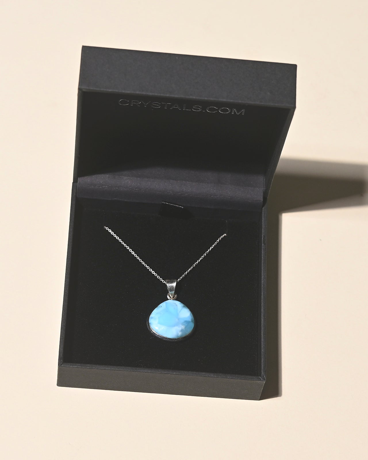 Larimar Necklace for Women - Genuine Blue Stone Pendant Jewelry - Perfect for Beach Vacations, Weddings & Boho Fashion