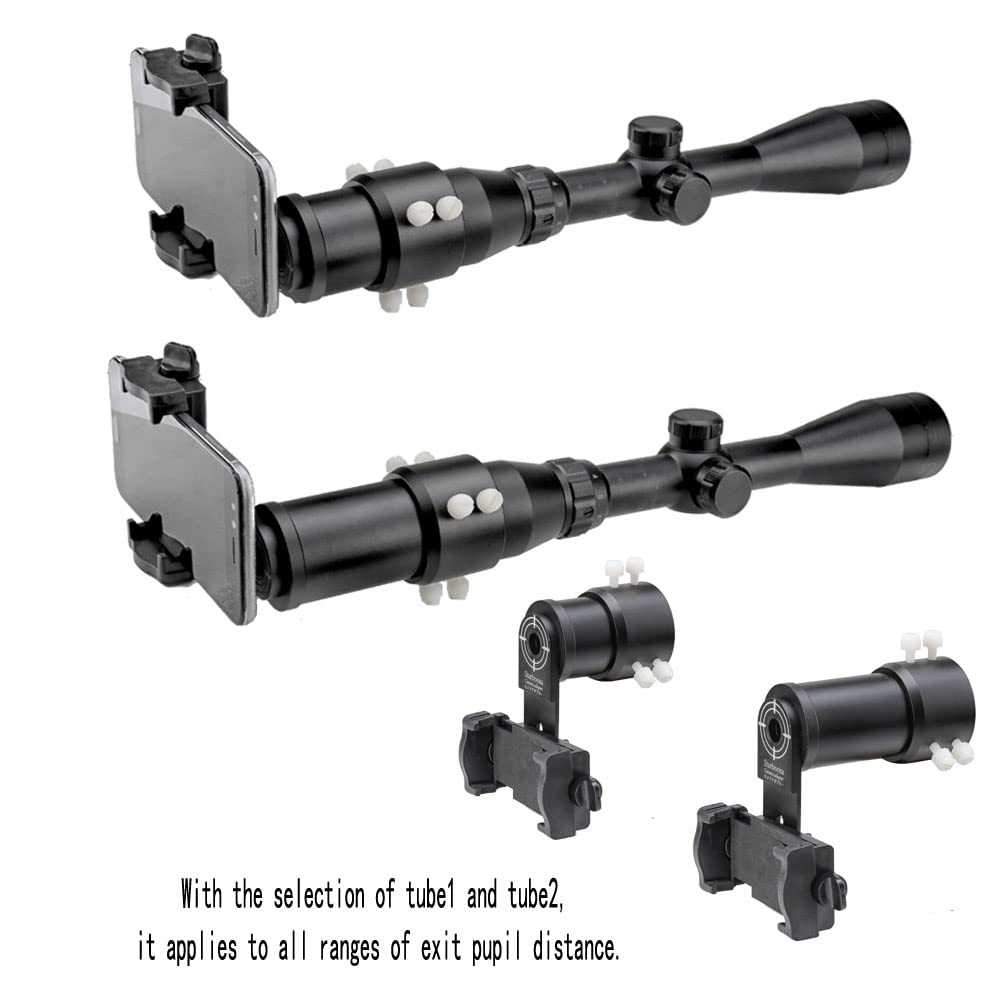 Rifle Scope Mount Camera Adapter - Smartphone Hunting Scope Adapter for Bird Watching & Outdoor Shooting - HD Video Recording for Wildlife Observation & Target Practice