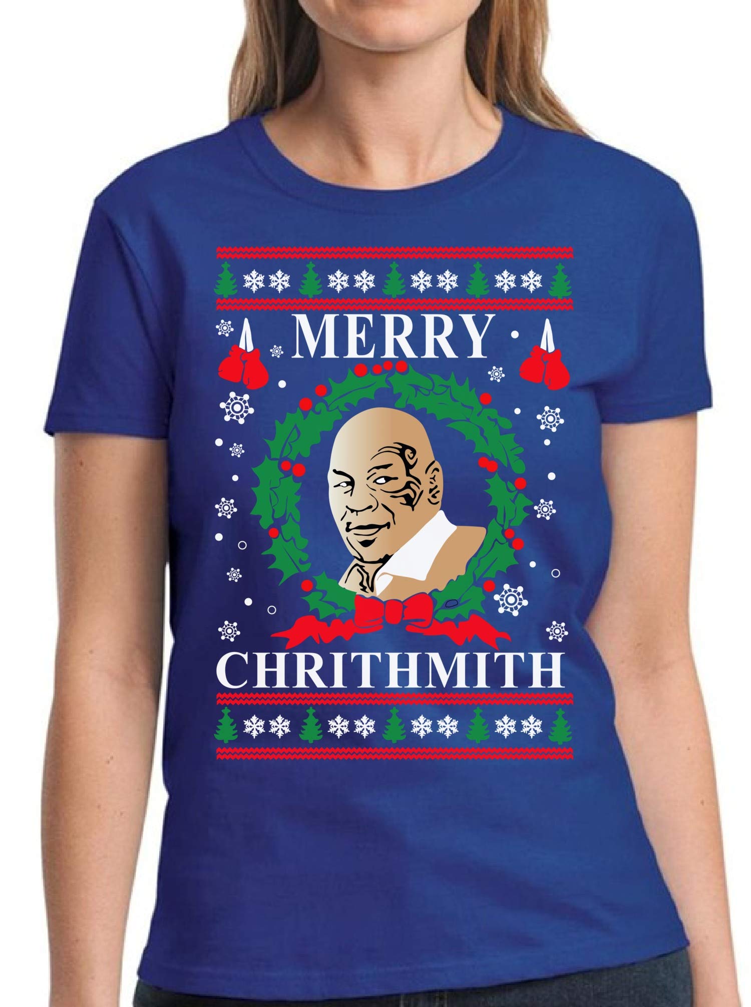 Funny Ugly Christmas Shirts for Women - Mike Tyson Holiday T-Shirt - Perfect for Christmas Parties & Family Gatherings