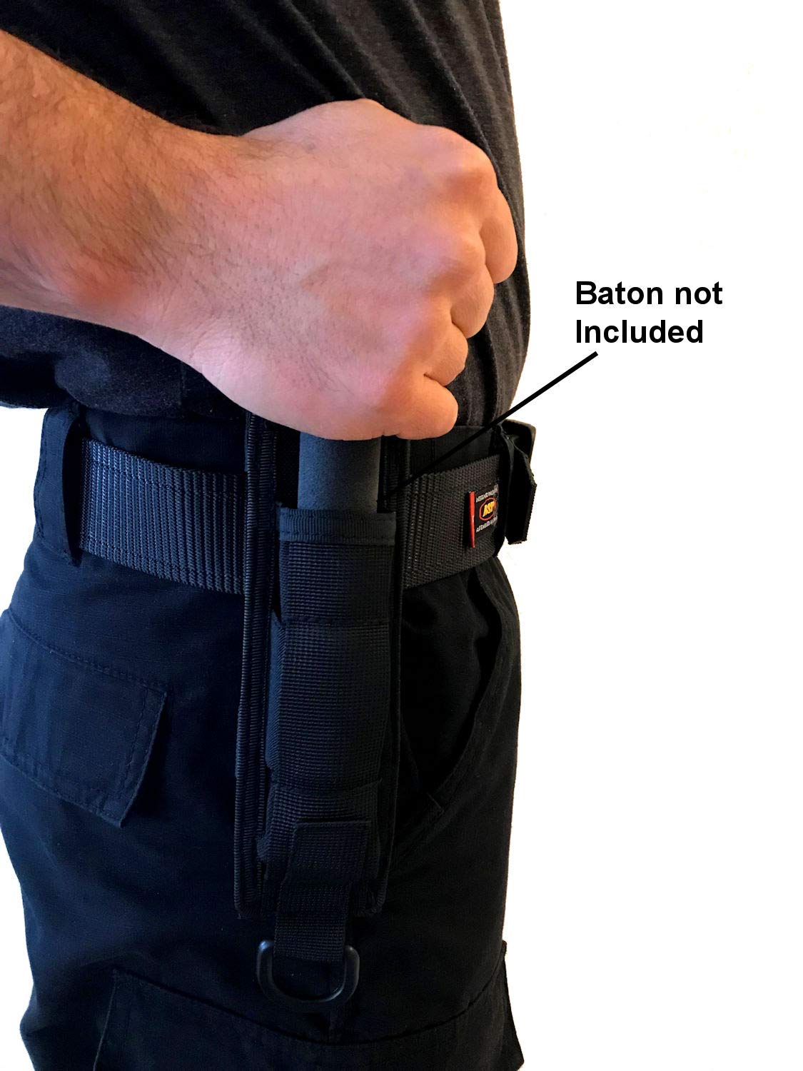 Tactical MOLLE Baton Holder Pouch - Compatible with Expandable Batons & Flashlights - Perfect for Police Duty, Security Work, and Outdoor Adventures