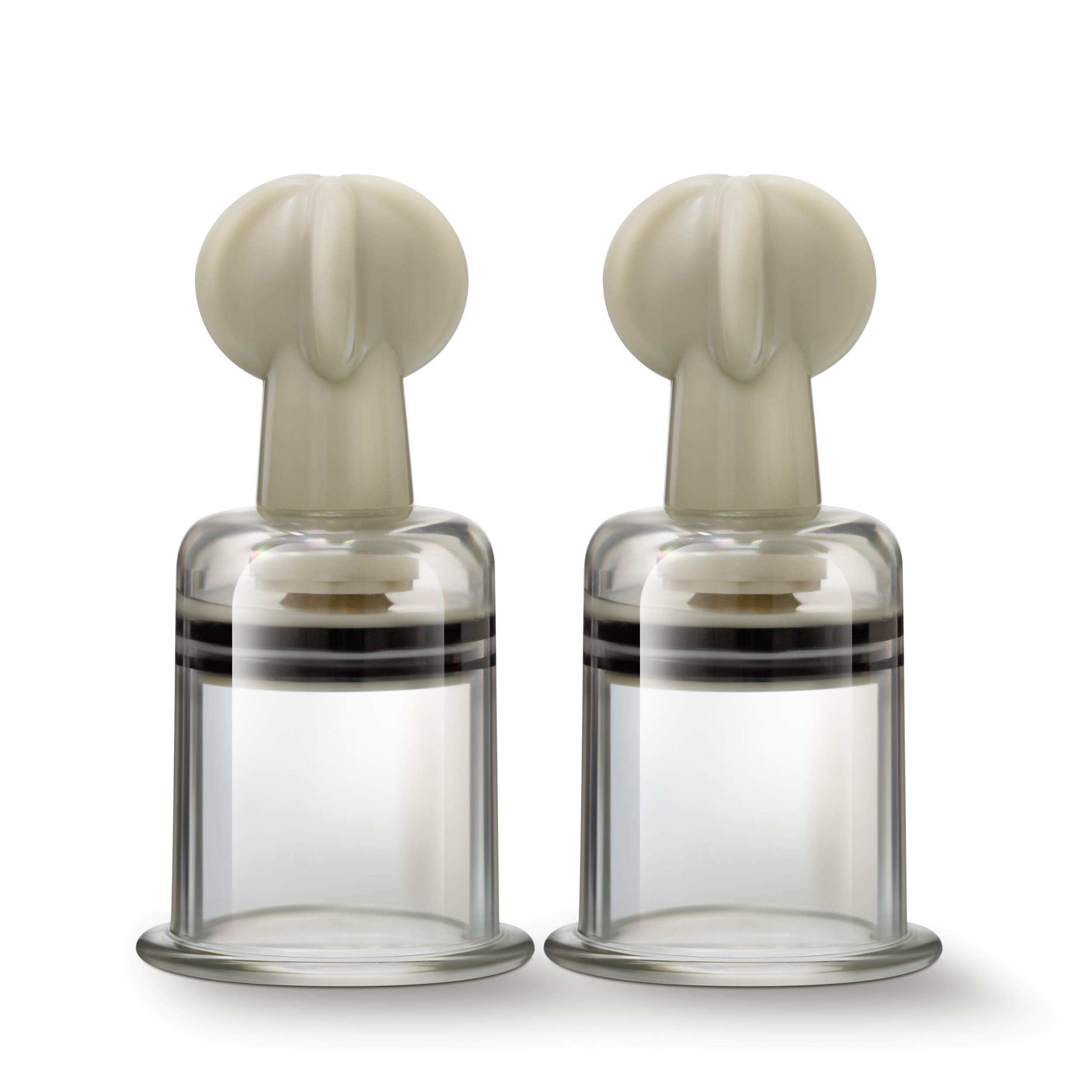 Blush Novelties Temptasia Adjustable Nipple Suckers Set of 2 - Fragrance Free Adult Toys for Women & Couples - Easy to Use & Clean Breast & Vagina Stimulator - Perfect for Foreplay, Sensual Massage & Couples Play - Clear