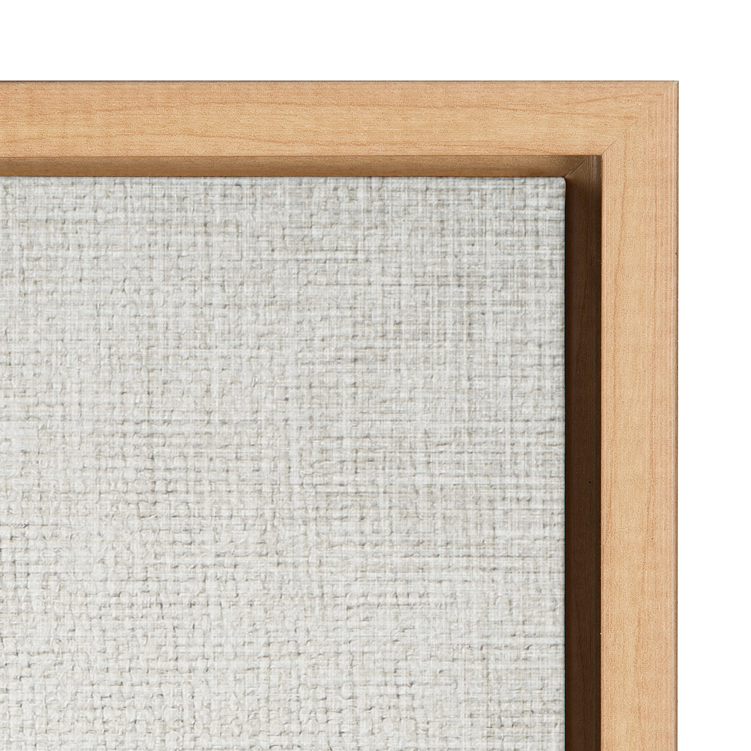 Cute Bunny Wall Art - Amy Peterson Framed Canvas Painting, 18x24 Inches, Natural Wood Frame - Perfect for Nursery, Kids Room & Farmhouse Decor | Adorable Baby Animal Portrait with Bunny Tail Details