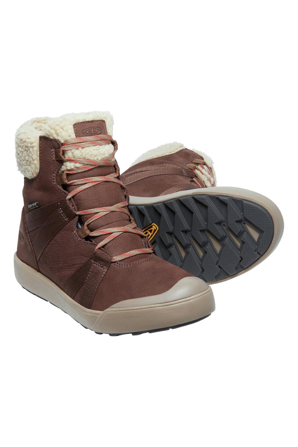 KEEN Women's Elle Winter Insulated Waterproof Mid Calf Boots - Warm Snow Boots for Women with Non-Slip Sole | Perfect for Hiking, Snowy Weather & Outdoor Adventures