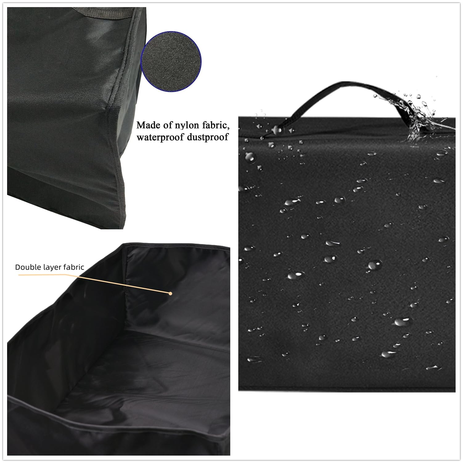 Dustproof Coffee Maker Cover - Compatible with BLACK+DECKER CM1160, Keurig K-Supreme, K-Compact, Gevi GECME403LA-U, Mr. Coffee EM5000 & More - Universal Fit for Most Coffee Machines - Perfect for Kitchen, Office & Travel Use (Black)