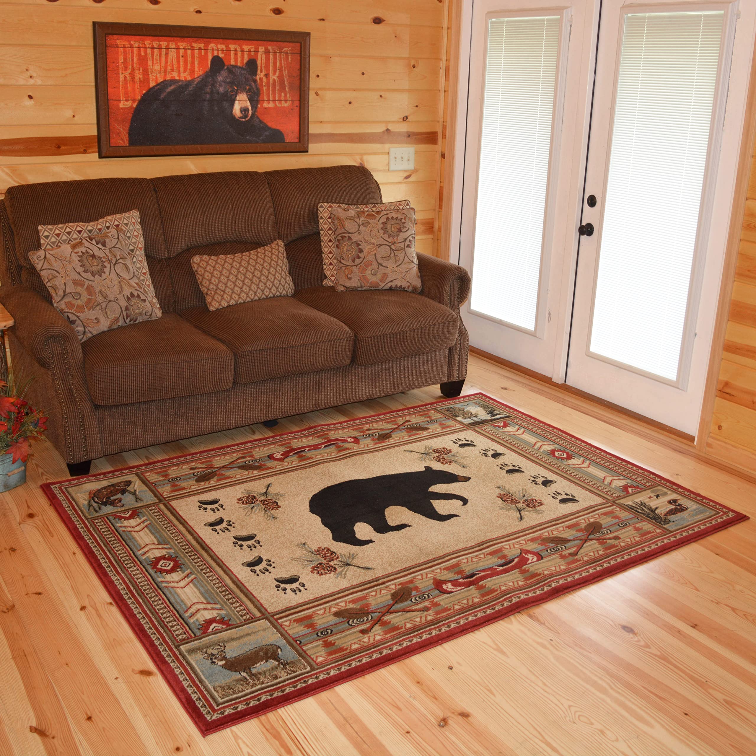 Mayberry Rug Woodlands Bear Area Rug 7'10