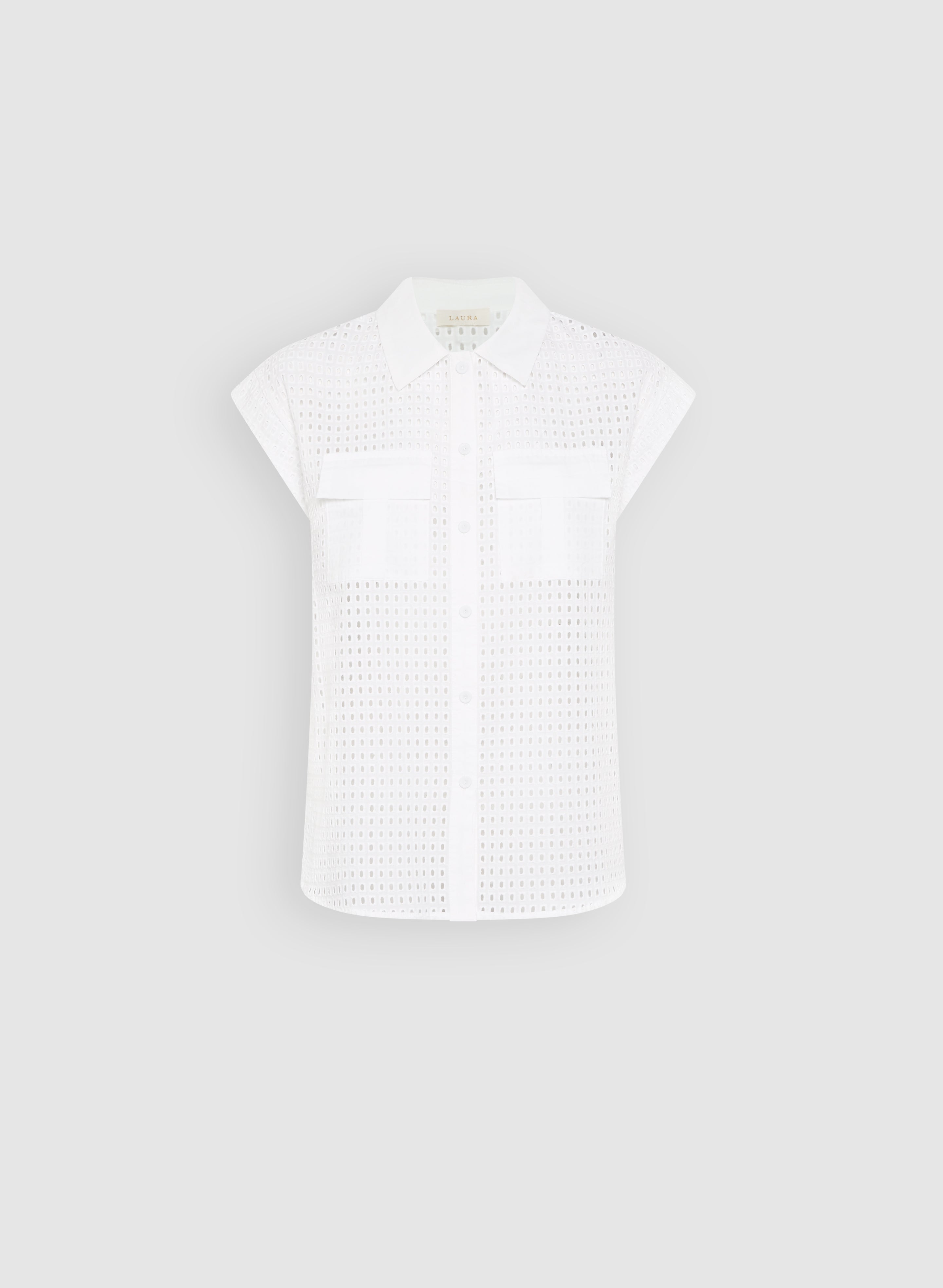 Stylish Eyelet Button Down Blouse for Women | Elegant Lace-Up Casual Shirt | Perfect for Office, Date Night & Summer Outfits