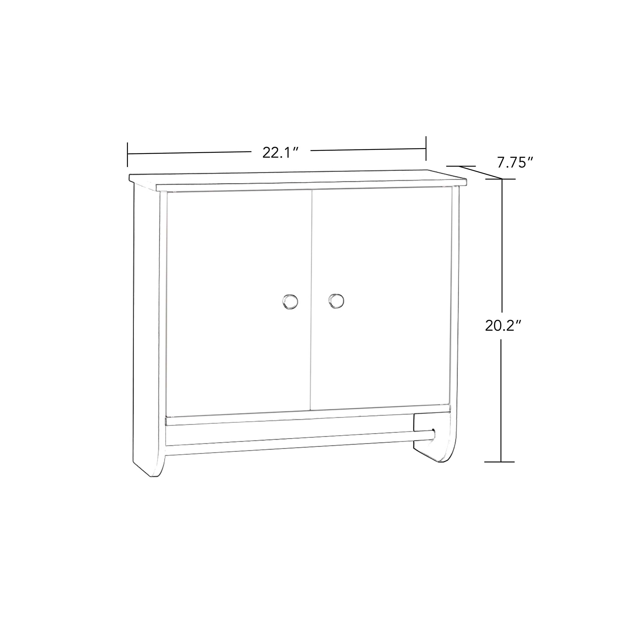 White Medford Wall Cabinet - Two-Door Storage for Kitchen & Bathroom