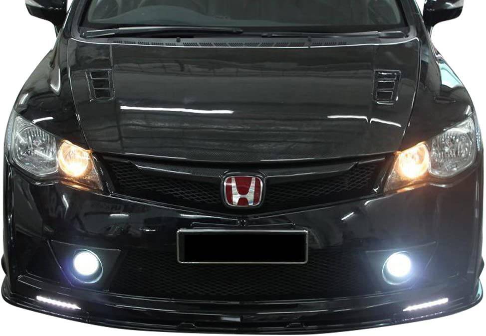 2006-2011 Honda Civic Mugen RR Bumper Daytime Running Lights - Clear Lens Replacement - Perfect for Night Driving & Car Customization
