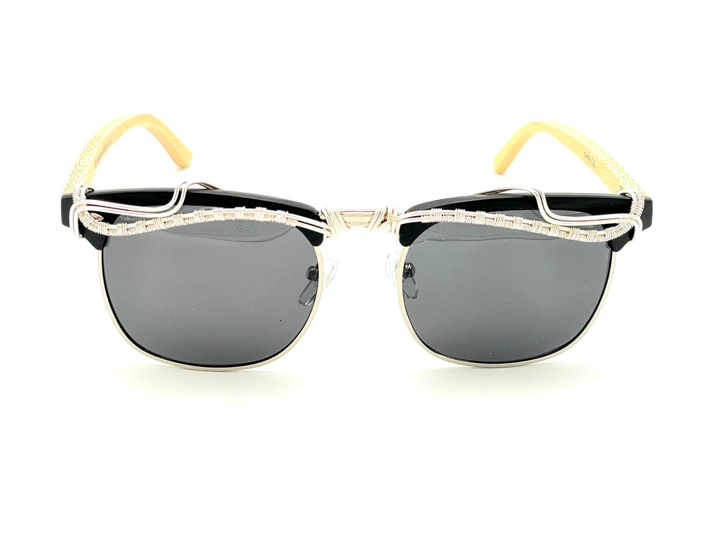 Polarized Black Silver Sunglasses - UV Protection, Lightweight & Stylish for Outdoor Sports, Driving & Travel