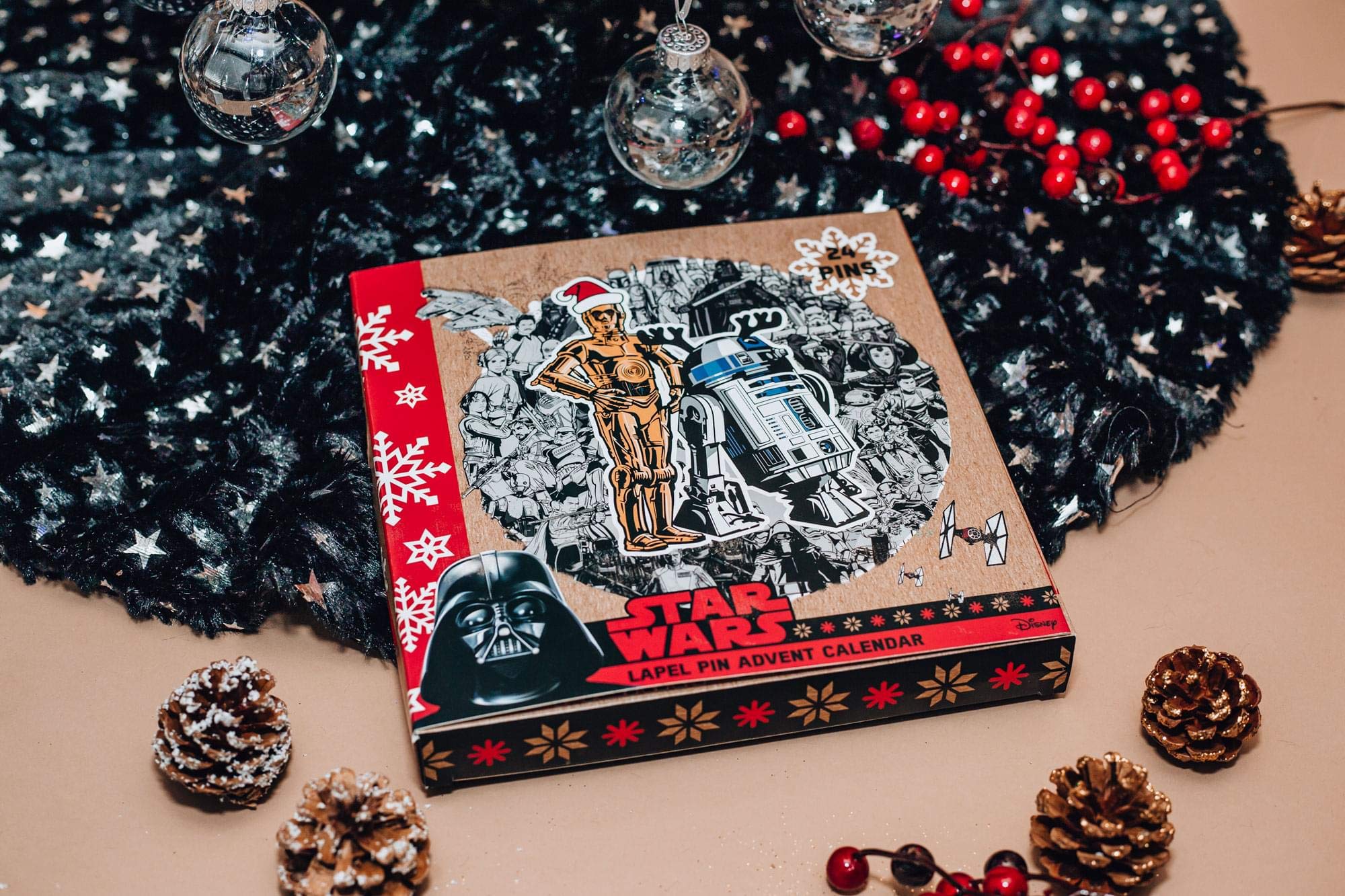 Star Wars Enamel Pins Advent Calendar - 24 Unique Collectible Pins | Toynk Exclusive | Perfect for Christmas Countdown, Gift Giving & Pin Collectors