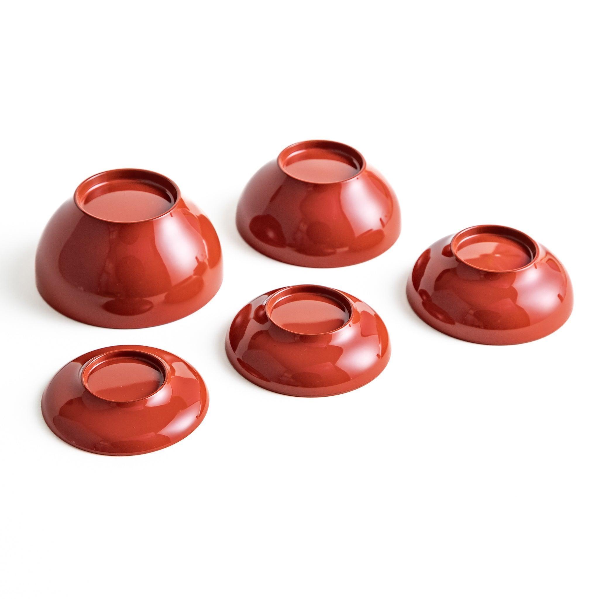 5-Piece Nested Oryoki Set - Traditional Japanese Zen Buddhist Meal Bowls for Mindful Eating, Meditation & Ceremonial Use