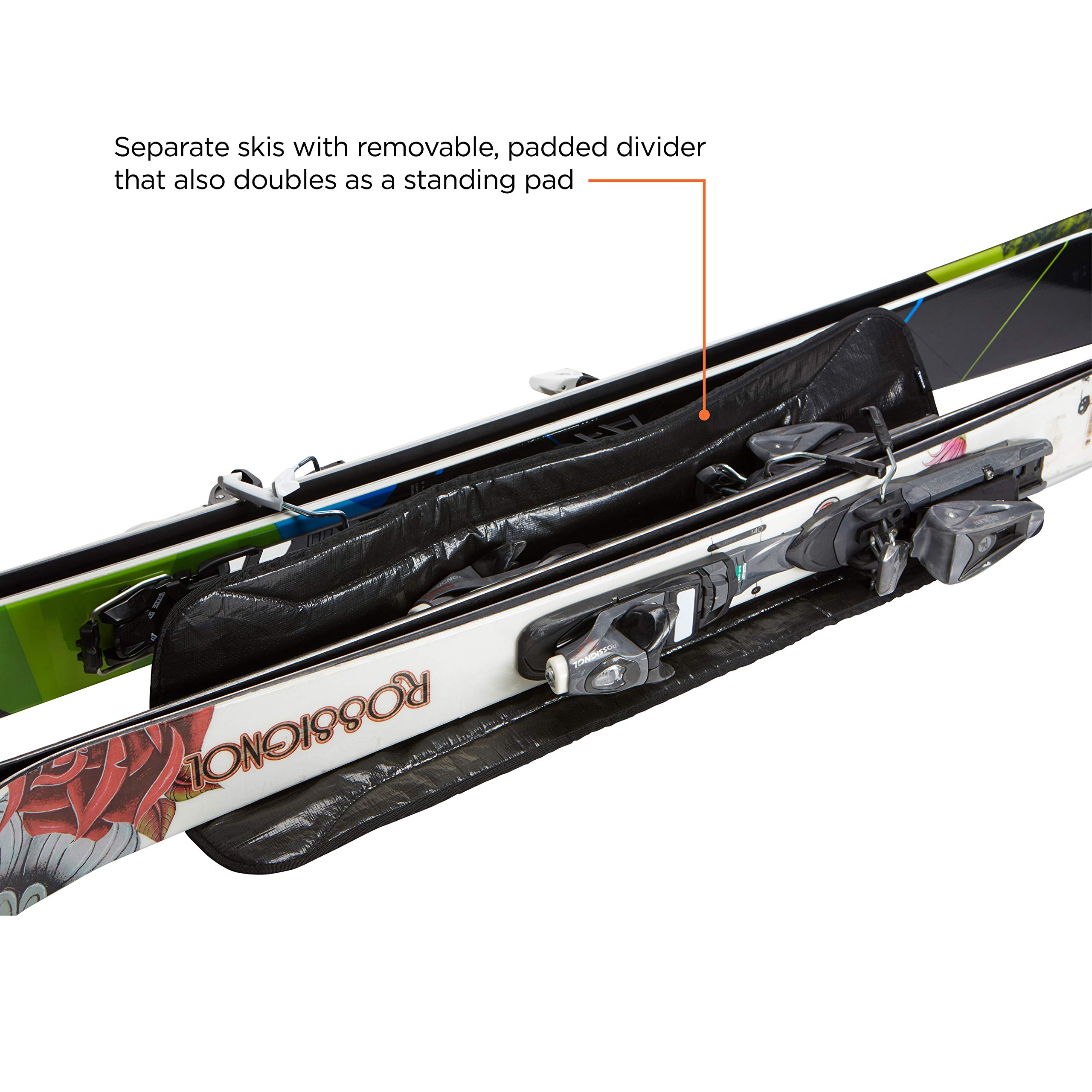 Thule RoundTrip Ski Bag - Durable Travel Ski Bag for Airplane & Car - Perfect for Ski Trips & Winter Vacations