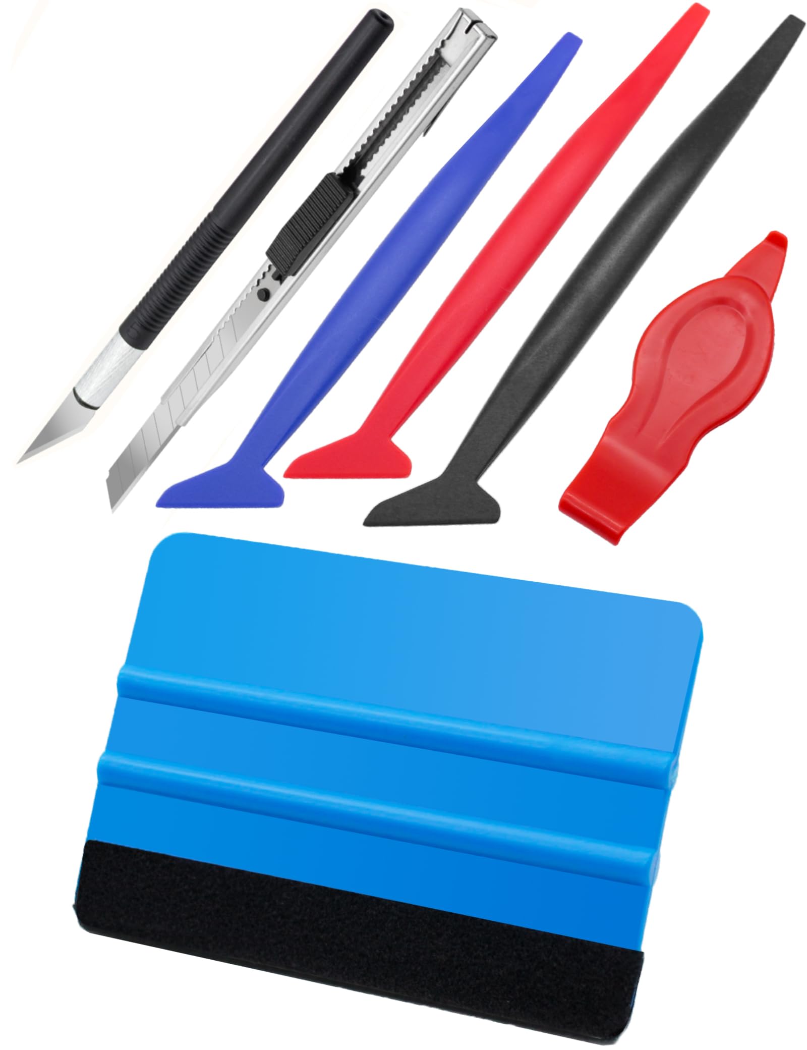 **Spanno Vinyl Wrap Tool Kit - 10-Piece Professional Vinyl Wrap & Window Tint Kit with Felt Squeegee, Micro Squeegees, Corner Squeegee & Utility Knives for Car Wrapping, DIY Projects & Auto Detailing**    *(Use Cases: Perfect for car vinyl wrapping, window tinting, decal application, and DIY auto detailing projects.)*