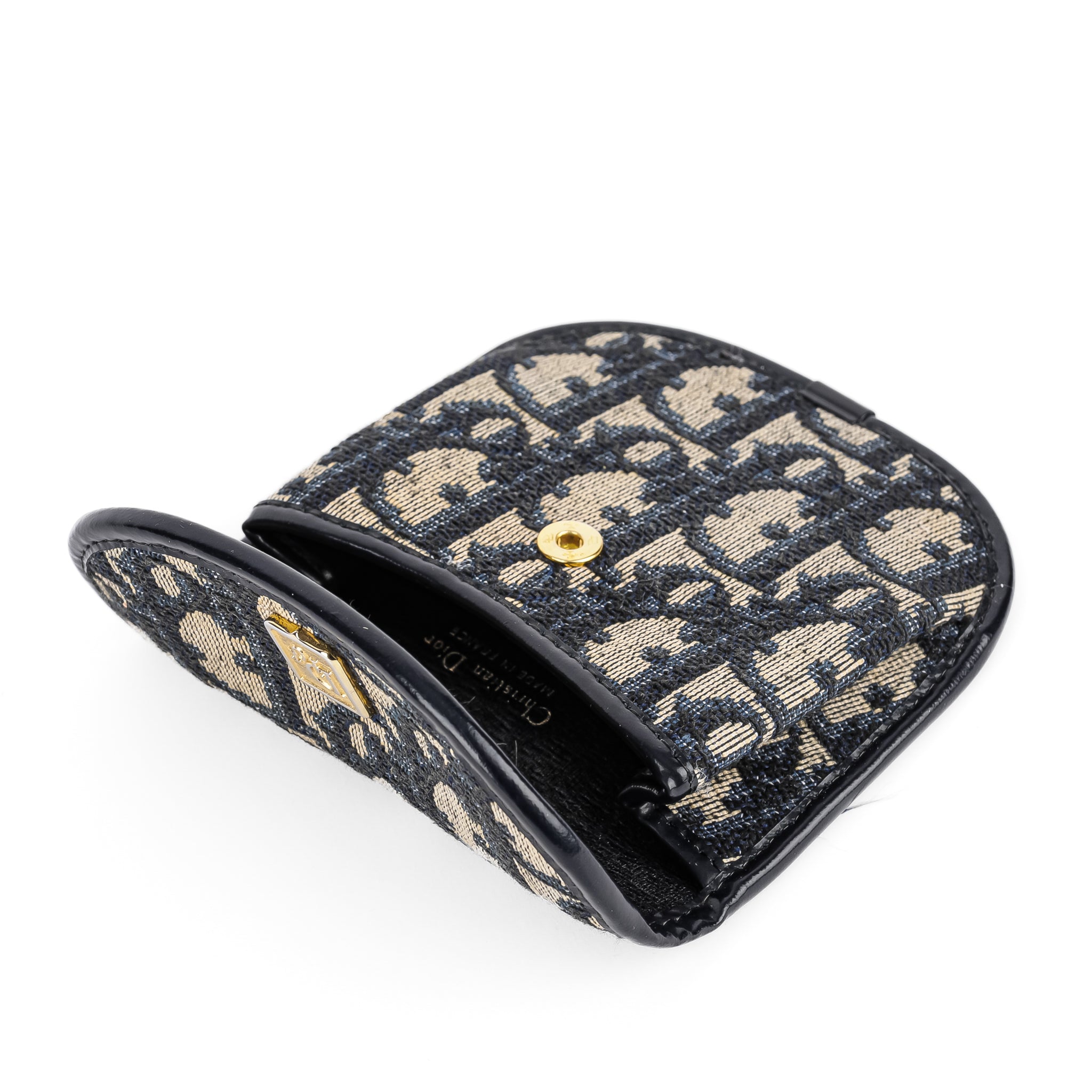 Christian Dior Blue Canvas Coin Purse Wallet - Luxury Small Leather Goods for Women | Perfect for Travel, Shopping & Everyday Essentials