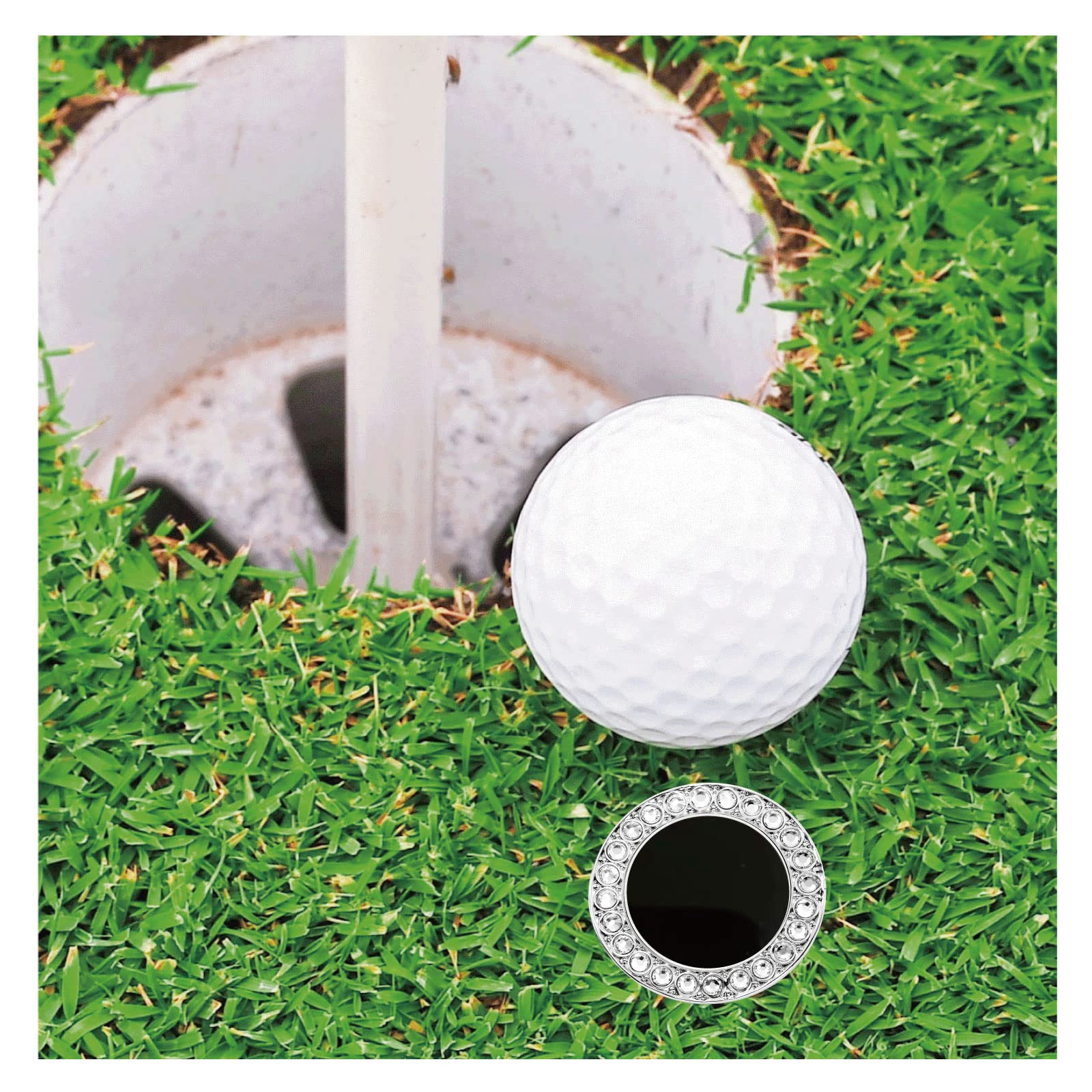 Pearl Crystal Golf Ball Marker Hat Clip - Premium Golf Accessories for Women, Ideal Golf Gift for Players - Perfect for Tournaments, Practice & Casual Play