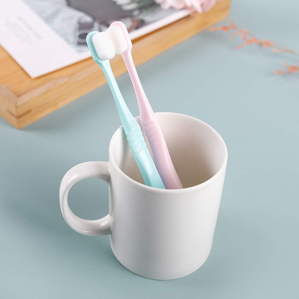 Soft Bristle Adult Toothbrush & Floss Set - 2 Pack Manual Travel Toothbrushes for Bathroom, Home & On-the-Go Oral Care | Gentle Cleaning for Sensitive Teeth & Gums