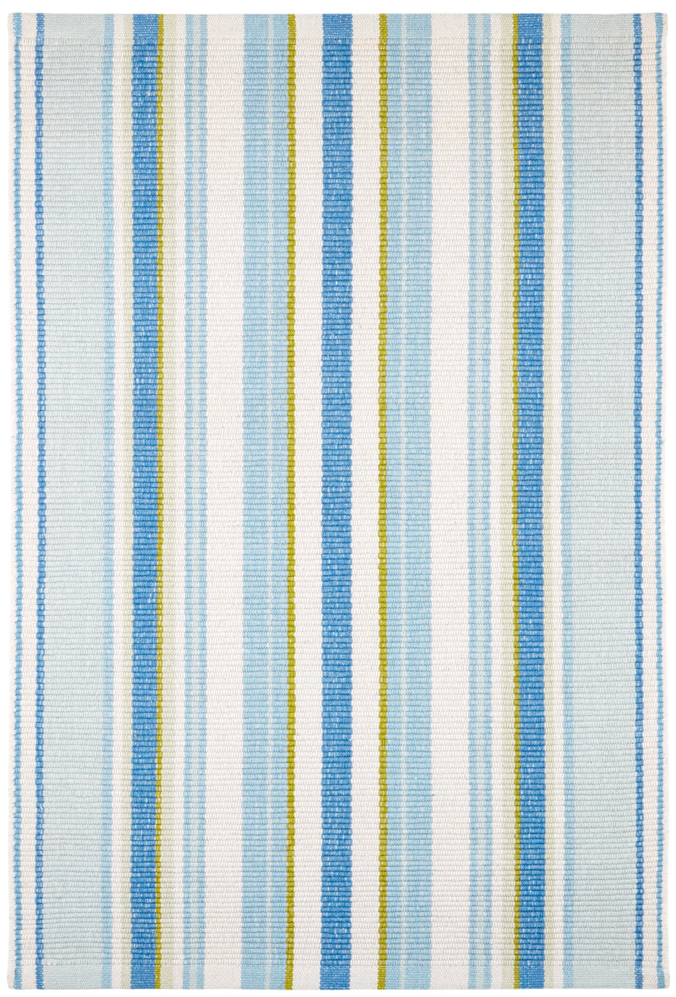 Handwoven Cotton Striped Rug - French Blue | Boho Chic Home Decor for Living Room, Bedroom & Nursery