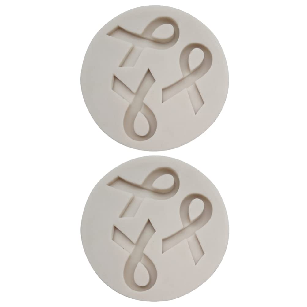 2-Pack Silicone Fondant Molds - Ribbon Bowknot Shape Chocolate Candy Molds for Baking, DIY Cake Decorating & Keychain Making | Perfect for Birthday Cakes, Wedding Desserts & Craft Projects