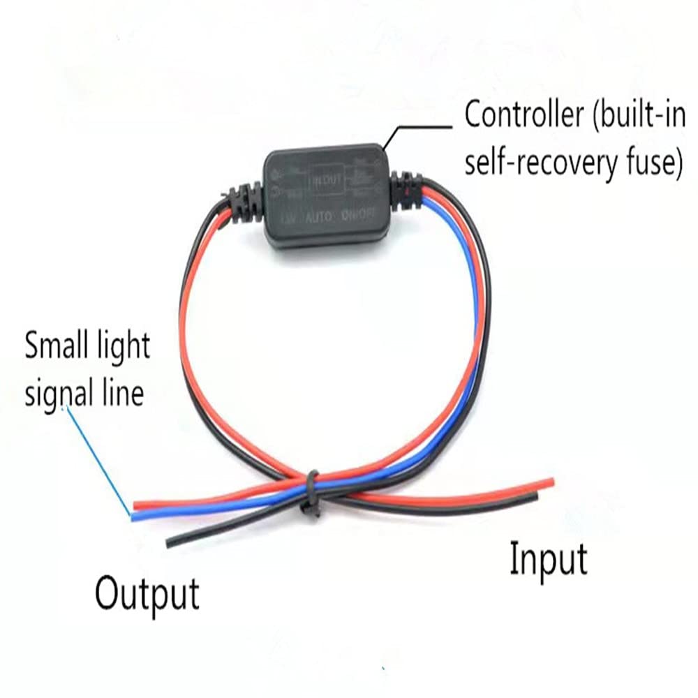13V Auto Car LED DRL On/Off Controller - Automatic Daytime Running Light Switch for Vehicle Accessories (Black) | Perfect for Enhanced Visibility & Safety in Daytime Driving