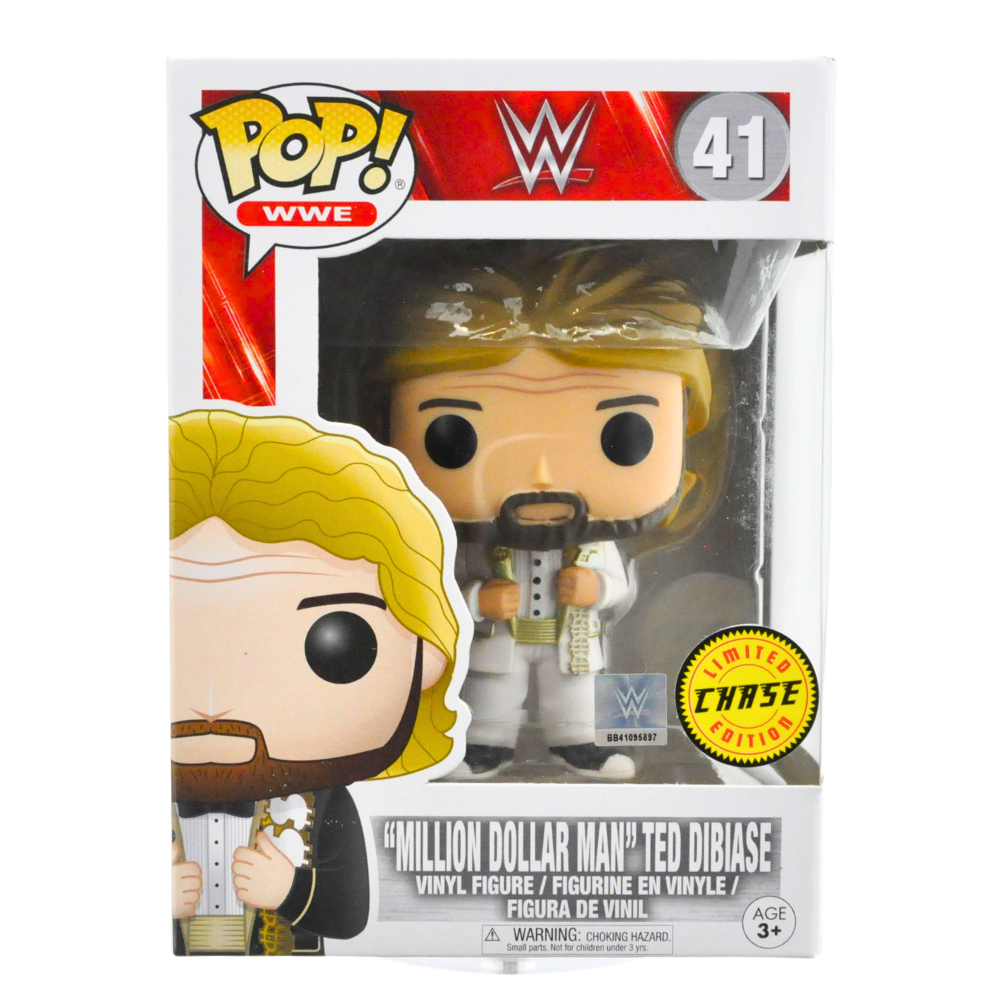 Funko Pop! WWE Million Dollar Man Ted DiBiase White Tuxedo Vinyl Figure #41 Chase Edition - Perfect for Wrestling Fans & Collectors
