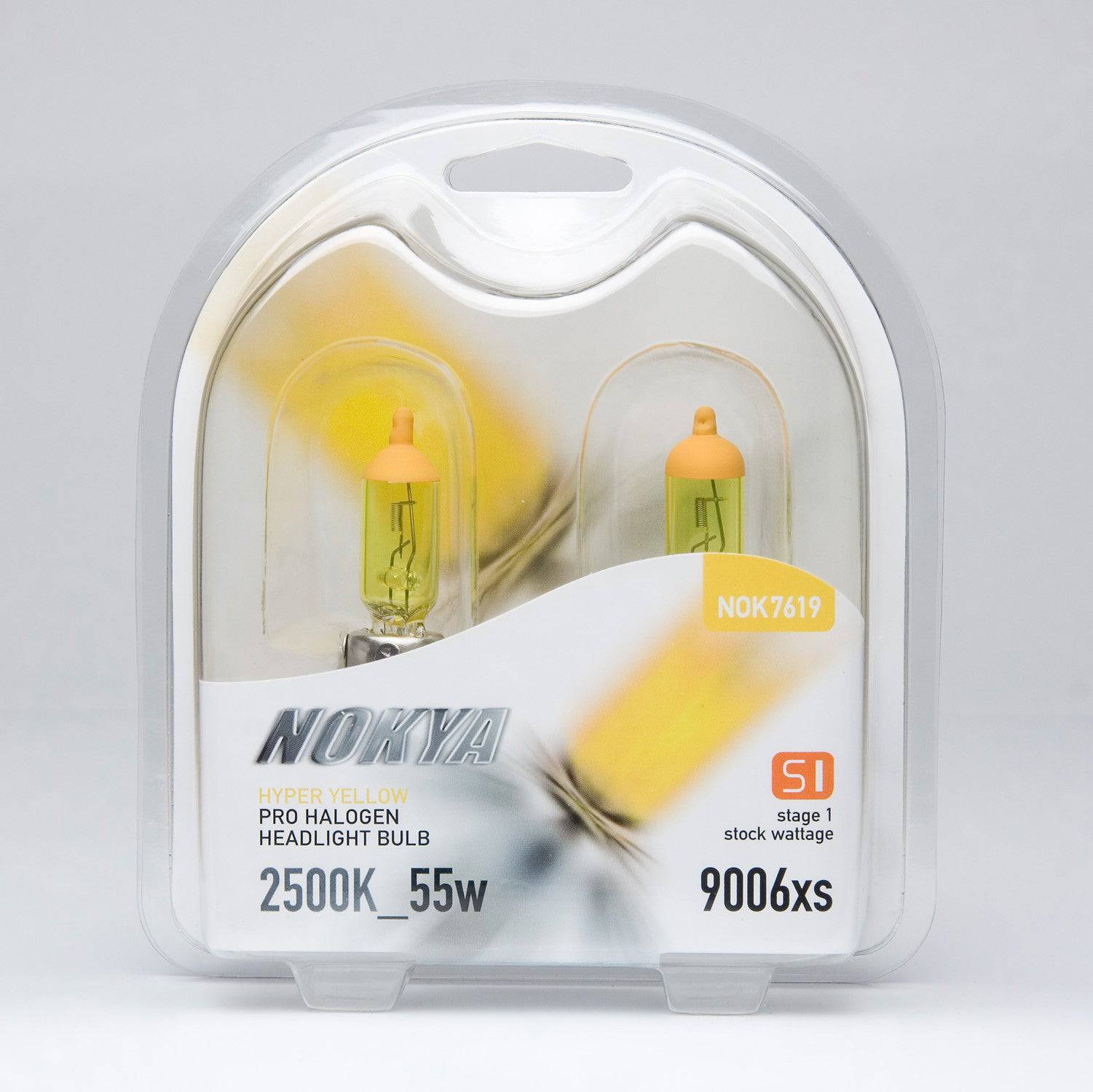 Nokya Hyper Yellow 9006xs Light Bulbs - 2500K 55W Stage 1 - Premium Halogen Bulbs for Cars, Trucks & SUVs - Ideal for Fog Lights & Night Driving