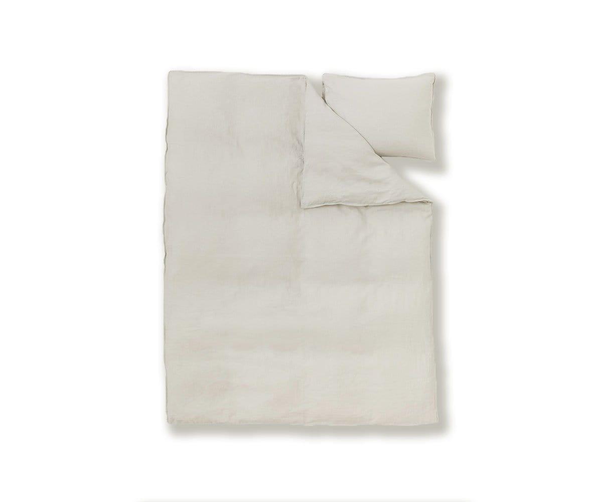 Premium Linen Duvet Cover Set with Shams - Light Grey | Breathable & Soft Bedding for All Seasons | Perfect for Master Bedroom, Guest Room & Airbnb