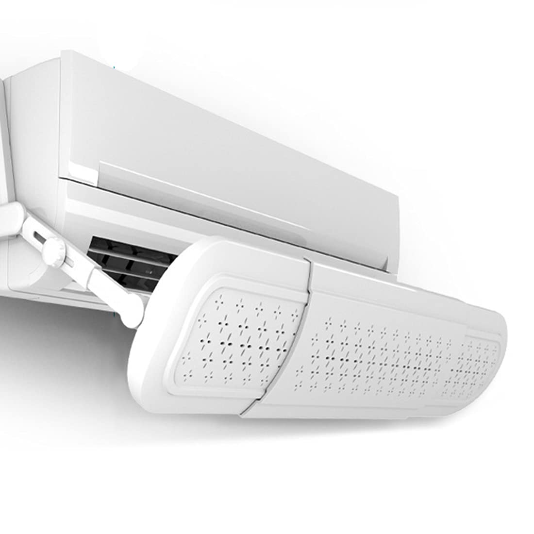 Adjustable Air Conditioner Deflector - White Telescopic Windshield for Home, Confining Air Flow & Anti-Wind Shield - Perfect for Bedroom, Office & Living Room Cooling Comfort