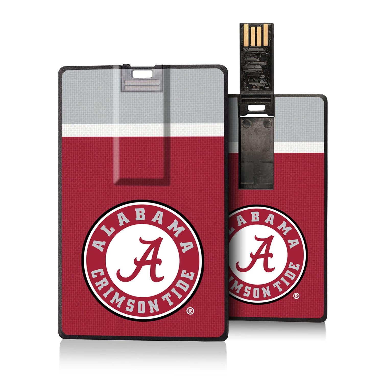 Alabama Crimson Tide Striped Credit Card USB Flash Drive 32GB - Perfect for Gameday, School, Office & Travel Data Storage
