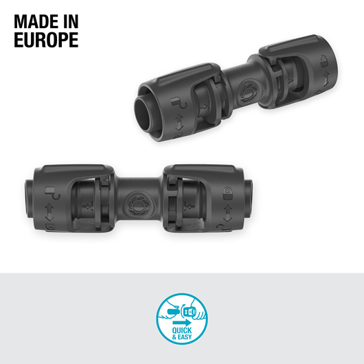 Gardena 13 mm (1/2 Inch) Hose Connector - Heavy Duty Brass Fitting for Garden Watering, Irrigation Systems & Outdoor Faucets