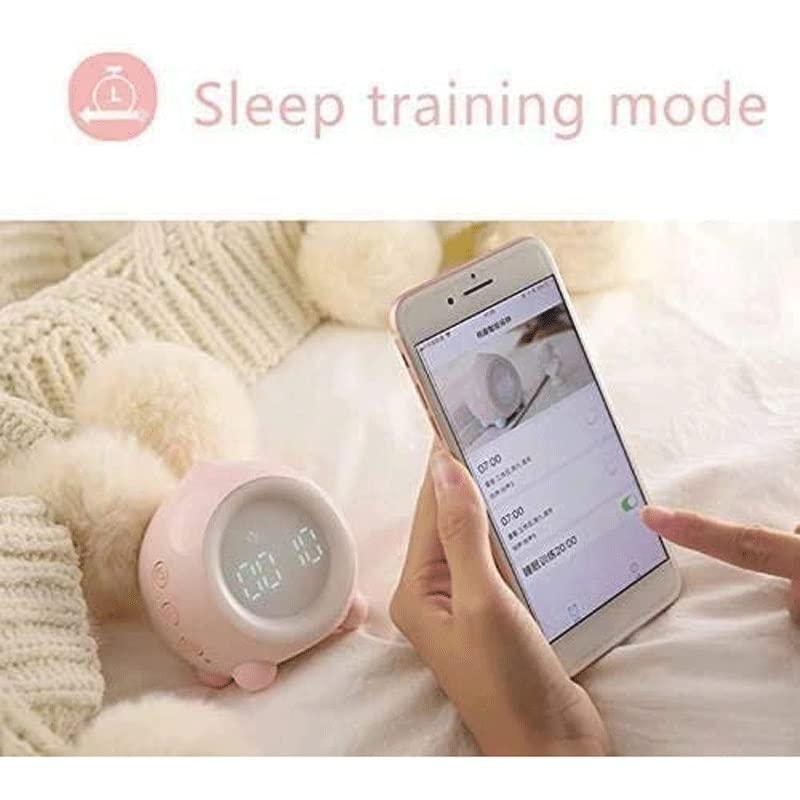 Kids Alarm Clock with Wake-Up Light & Sleep Sounds - Children's Sleep Trainer & Sleep Aid for Better Morning Routines - Perfect for Bedrooms, Nurseries, and Gentle Wake-Up Training (Color: Blue)