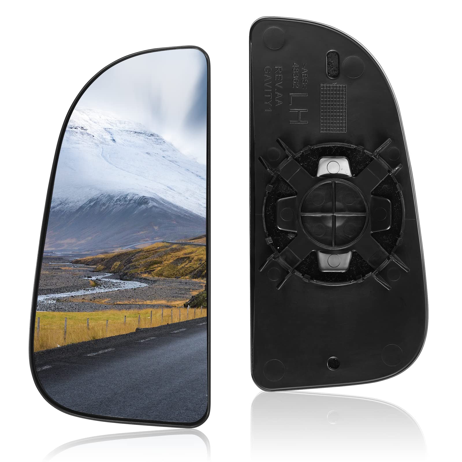 2010-2018 Dodge Ram 1500-5500 Left Side Lower Convex Mirror Glass Replacement with Rear Mounting Bracket | Compatible with Towing Mirrors | Driver Side Mirror Upgrade for Enhanced Visibility & Safety While Towing or Parking