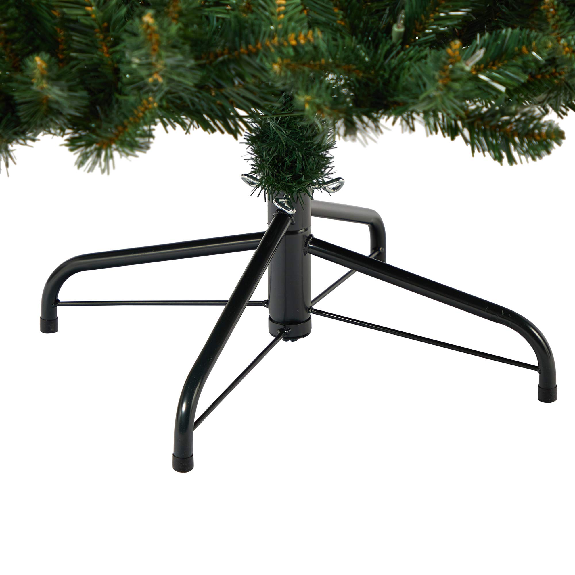 Nearly Natural 7ft Pre-Lit Artificial Christmas Tree - 400 Clear LED Lights, 1330 Bendable Branches, Northern Rocky Spruce Design for Holiday Decor | Perfect for Living Room, Office & Festive Home Decorations