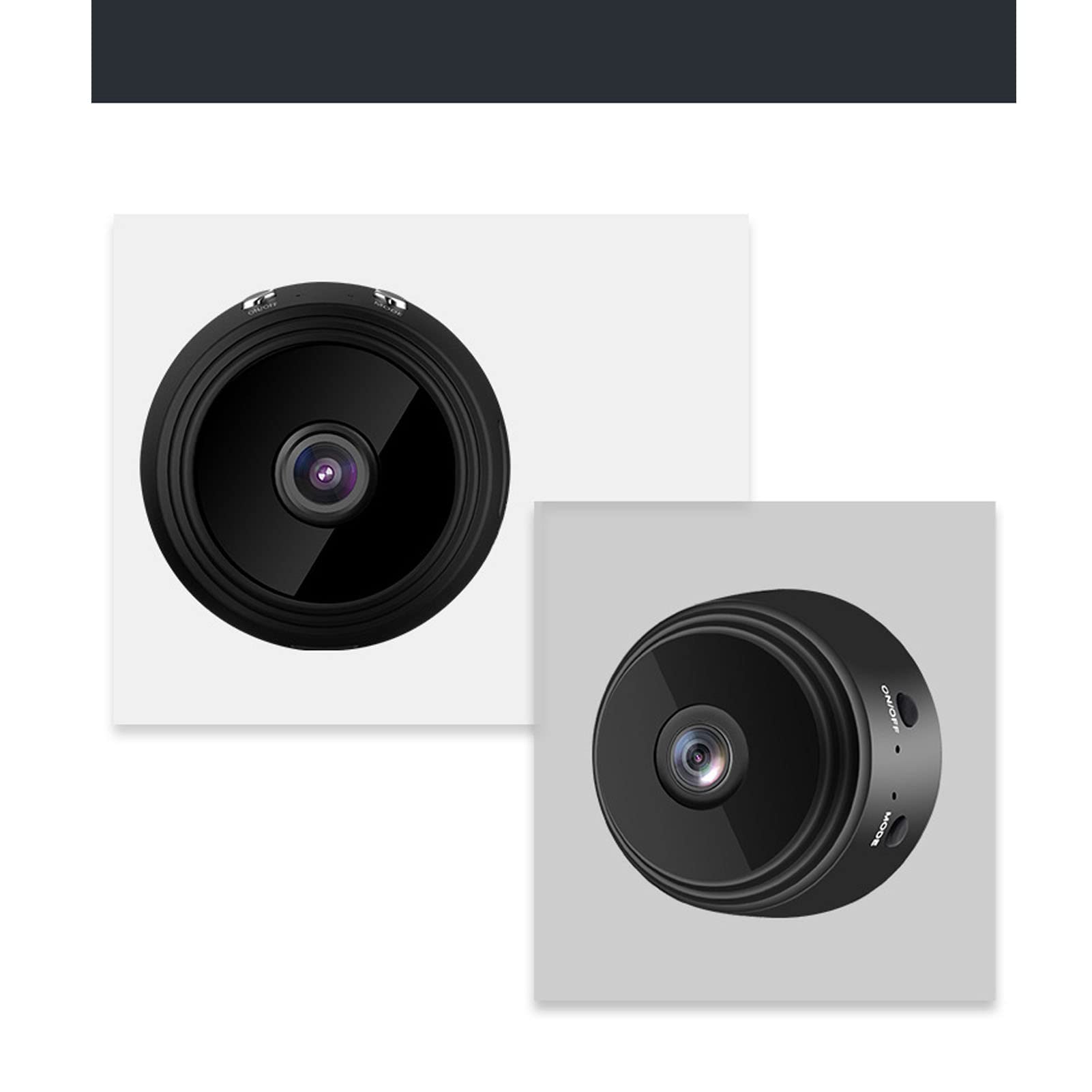 Mini Wireless WiFi Camera 1080P Full HD - Built-in Magnet & Micro USB Cordless Security Camera for Home, Baby Monitor, Pet Surveillance (Black)