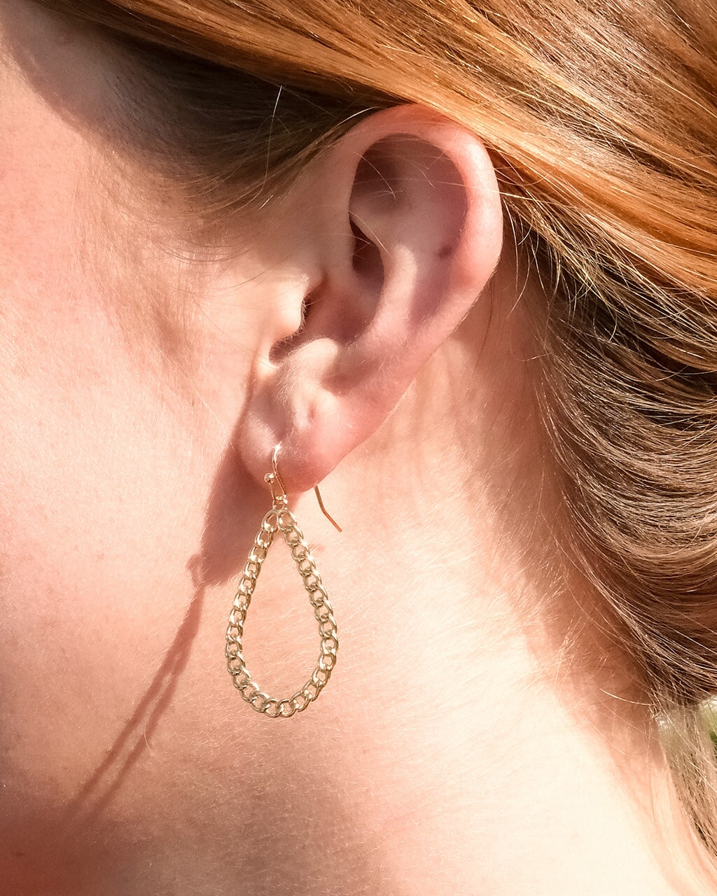 Stylish Nikole Chainlink Teardrop Dangle Earrings for Women - Trendy Gold/Silver Fashion Jewelry - Perfect for Parties, Weddings & Everyday Wear
