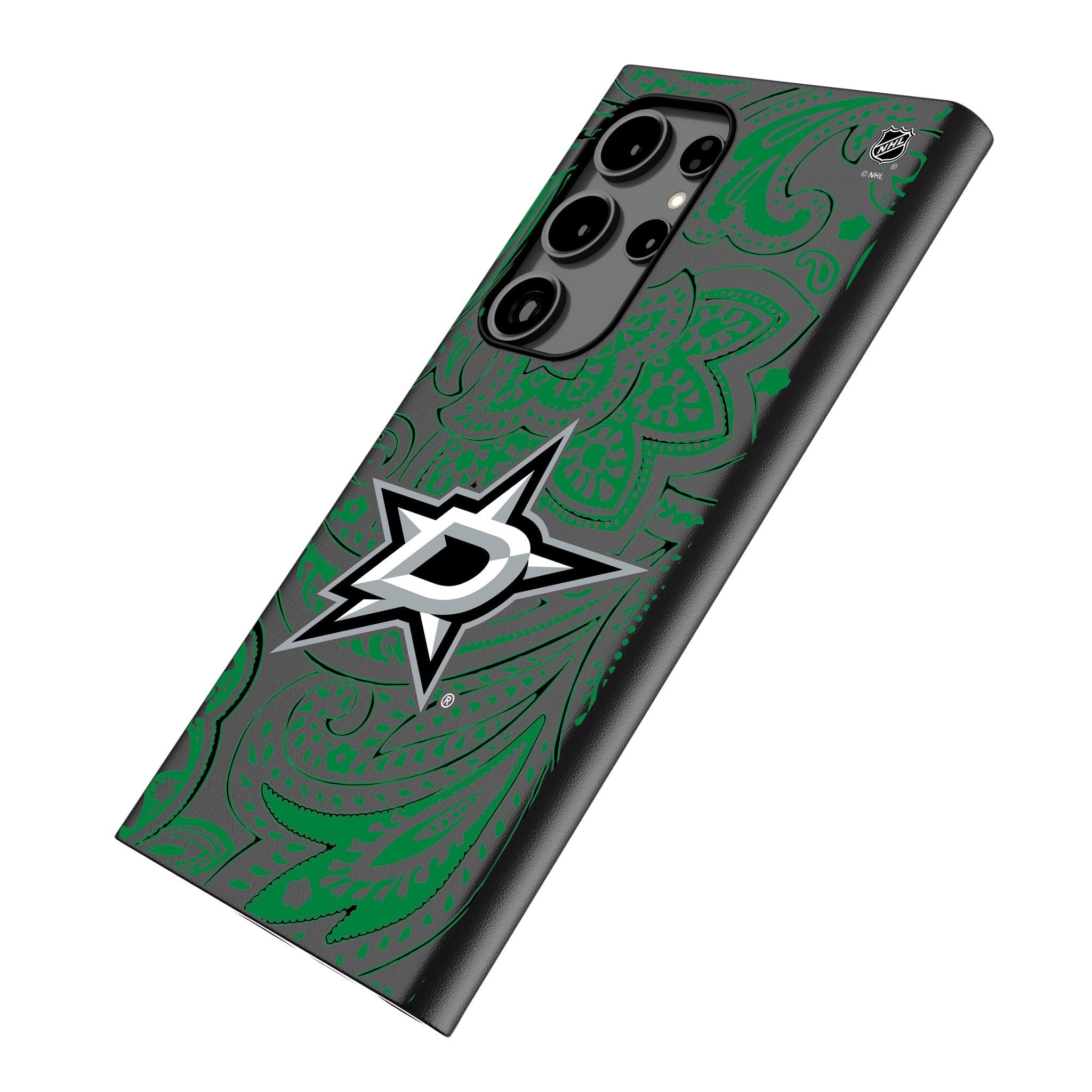 Dallas Stars Paisley Pattern MagSafe Compatible Phone Case for Samsung Galaxy S23/S22/S21 - Perfect for Hockey Fans & Game Day Protection