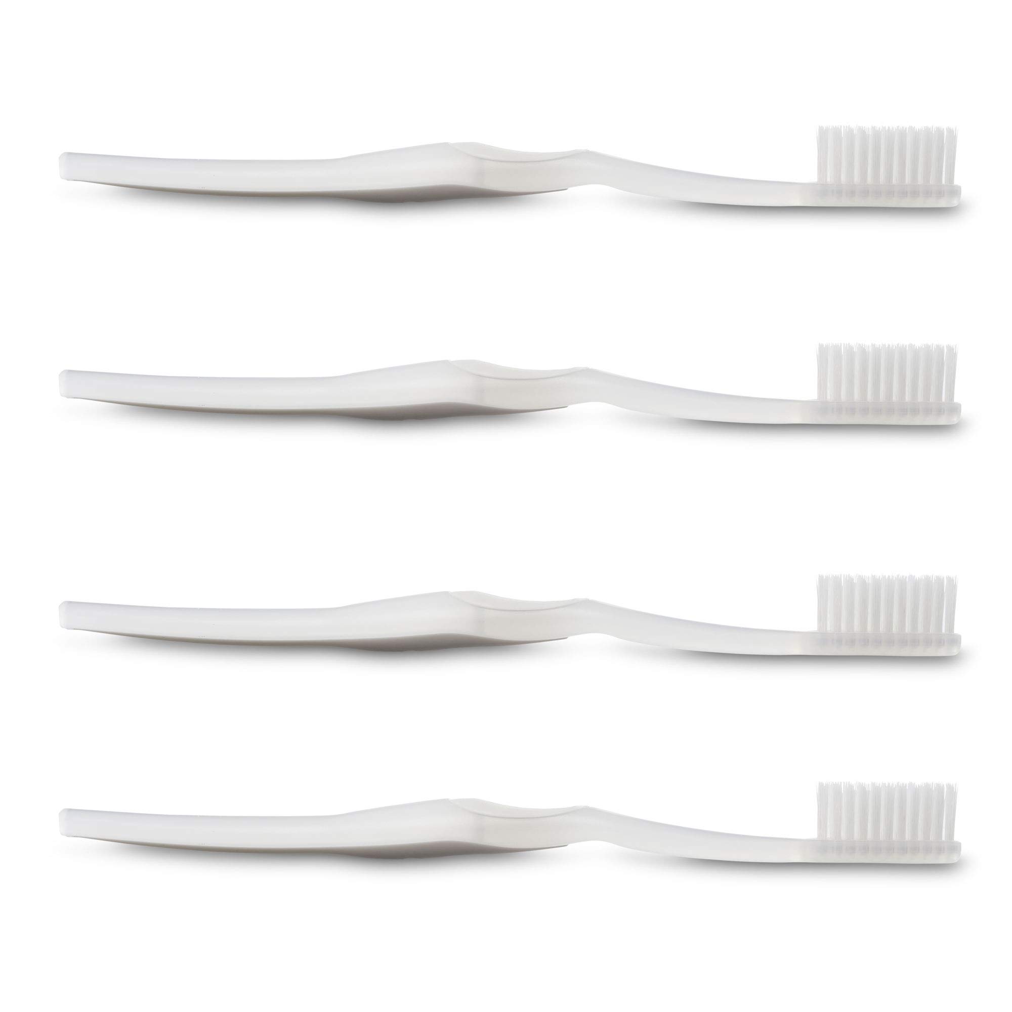 Soft Bristle Toothbrushes for Sensitive Teeth - Gentle Flossing & Gum Care - Gray (4-Pack) - Ideal for Travel, Home & Office Use