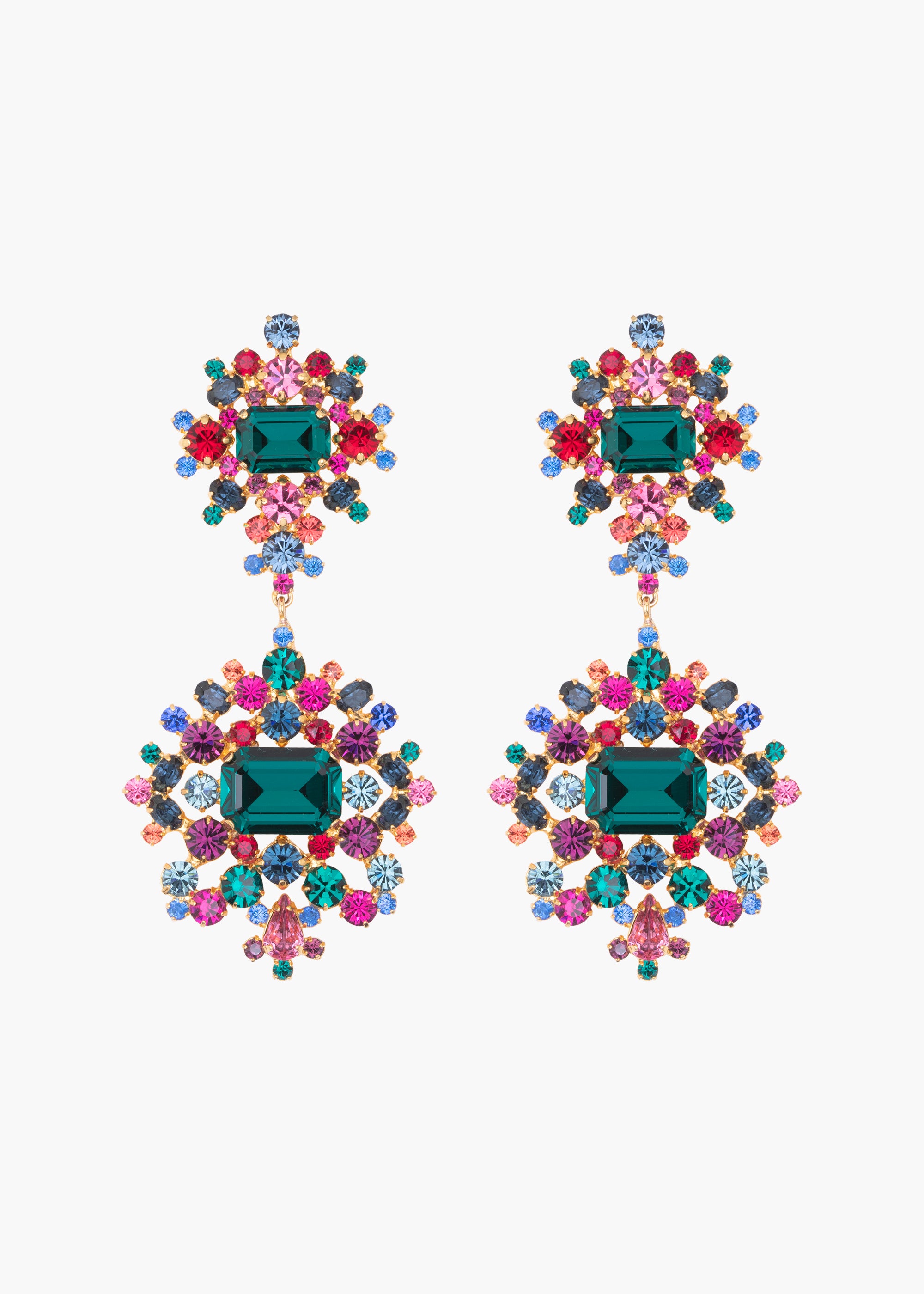 Emerald Green Angelica Earrings for Women - Elegant Dangle Drop Jewelry for Party, Wedding & Everyday Wear