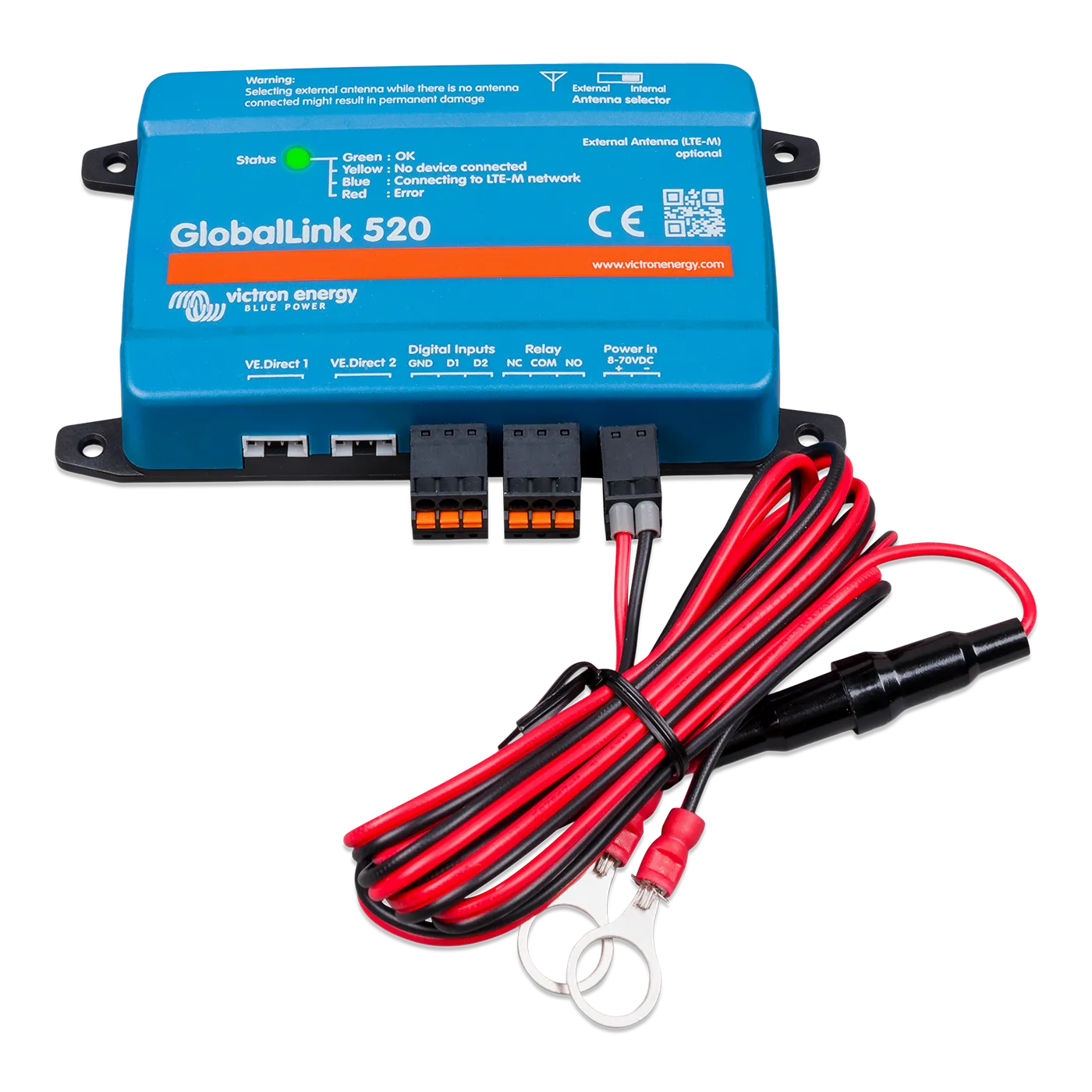 Victron GlobalLink 520 - Smart Solar Charge Controller & Remote Monitoring System for RVs, Boats, Off-Grid Power - Track Energy Usage via Bluetooth & WiFi