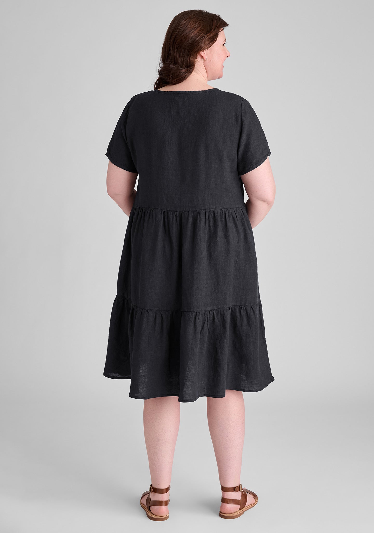 Ruthie's Short Sleeve Linen Dress for Women | Breathable Summer Casual Dress | Perfect for Beach, Picnic & Vacation Outfits