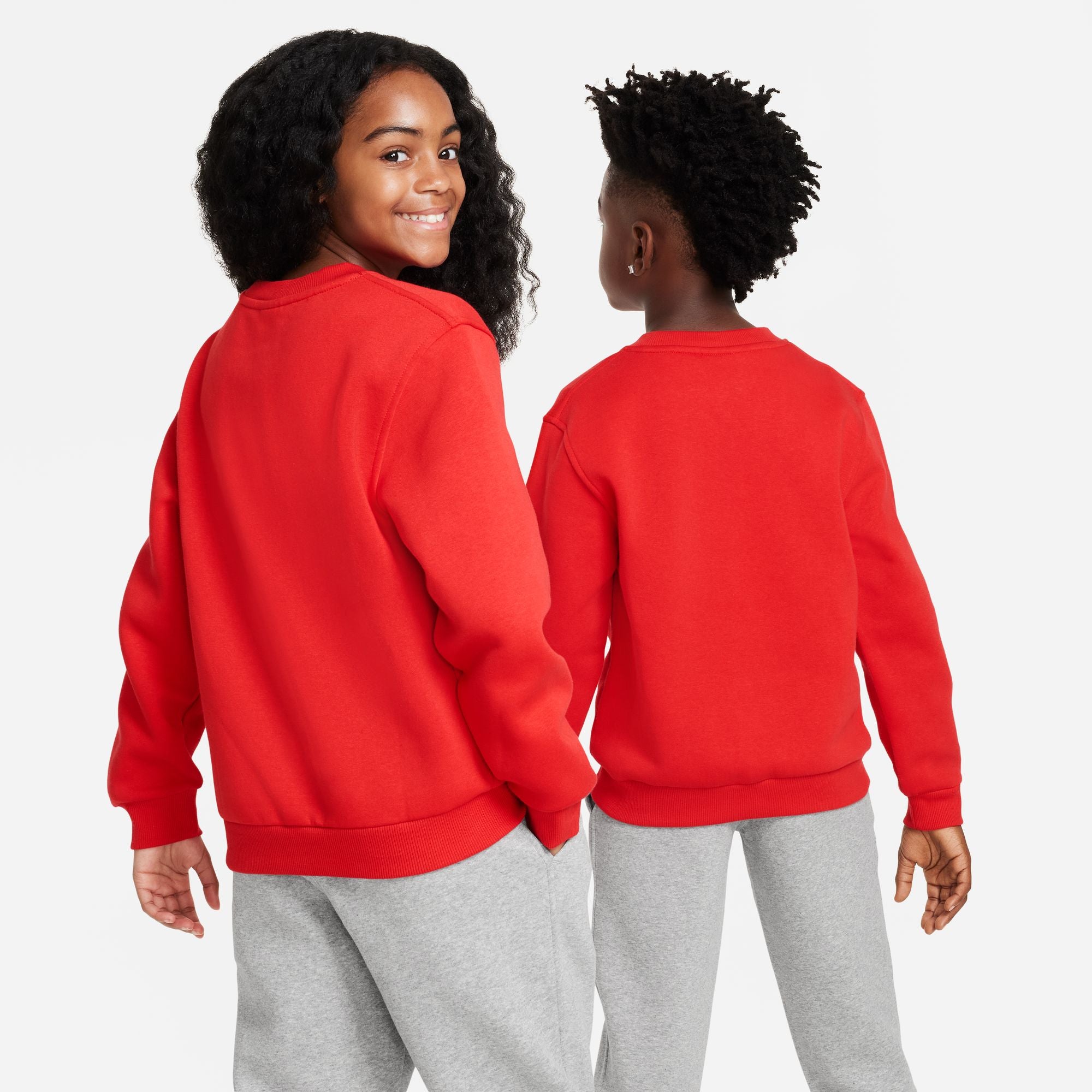 Nike Boys' Youth Club Fleece Crew Sweatshirt - Soft Cotton Pullover for Kids | Perfect for School, Playdates & Outdoor Activities