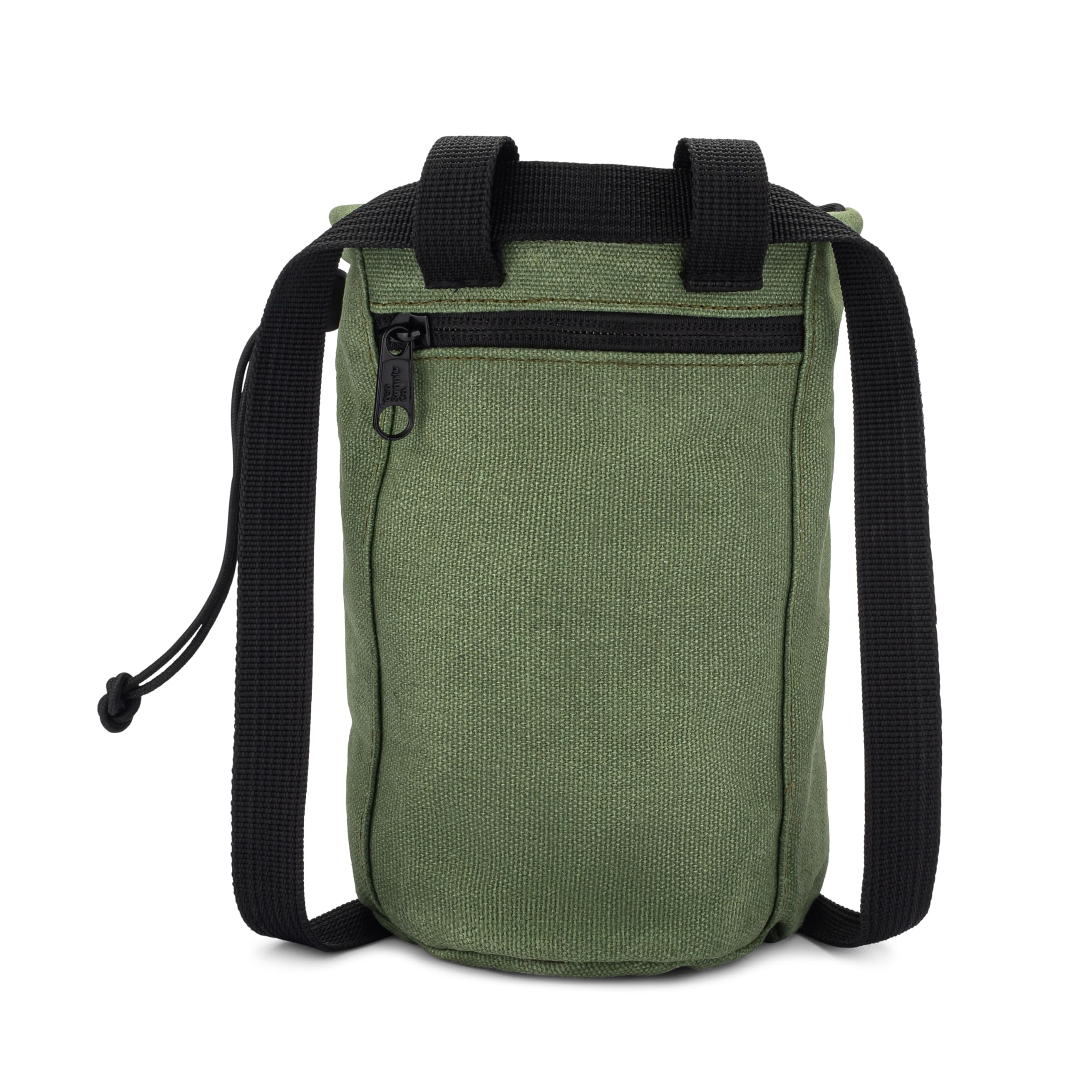 Premium Waxed Canvas Chalk Bag for Rock Climbing & Bouldering - Waterproof Chalk Bucket with Adjustable Belt & Zippered Pocket - Durable Climbing Gear for Indoor & Outdoor Use - Ideal for Gym Training, Mountain Adventures & Sport Climbing