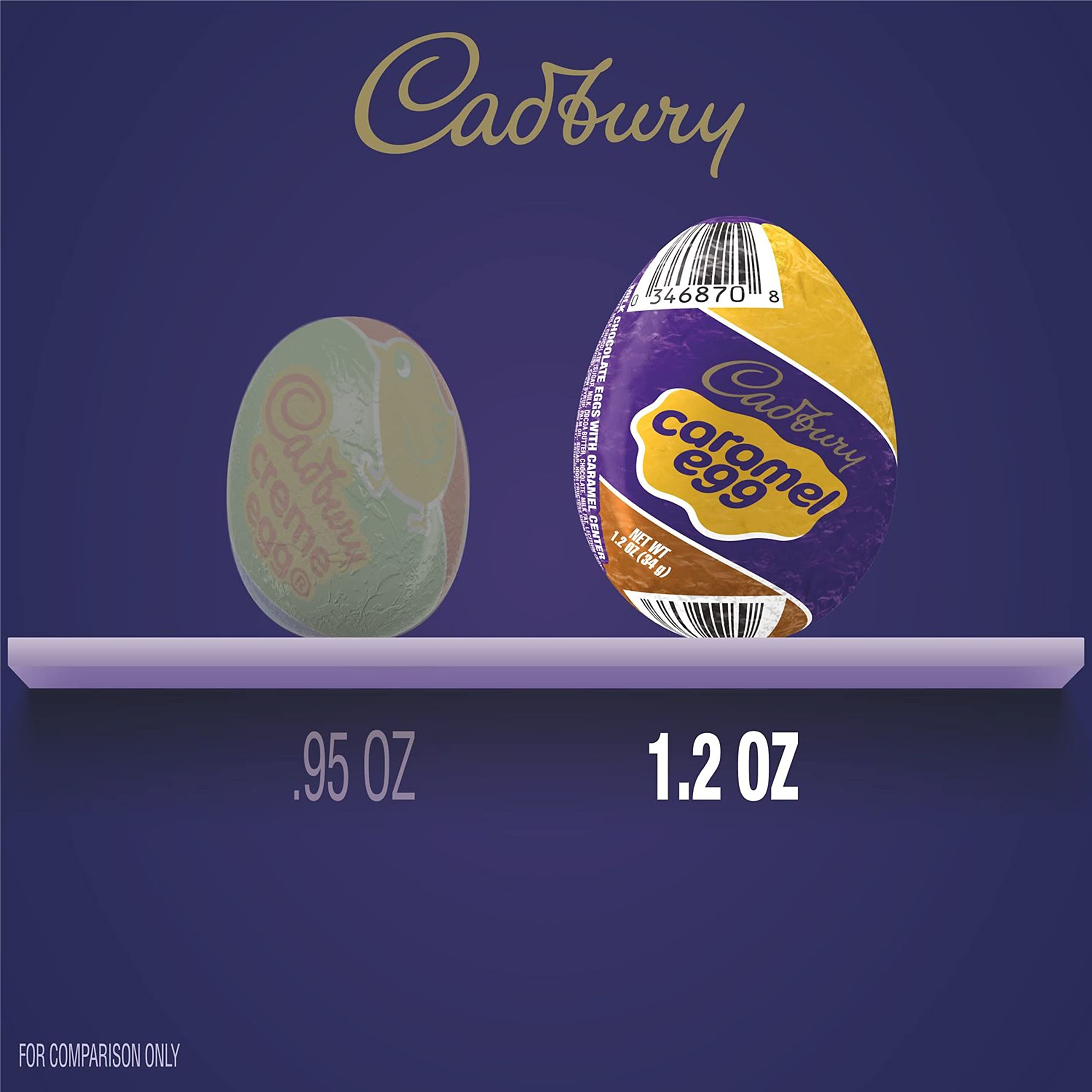 **Cadbury Milk Chocolate Caramel Eggs - 48 Count Bulk Easter Candy (1.2 oz Each) - Perfect for Easter Baskets, Party Favors & Holiday Treats**