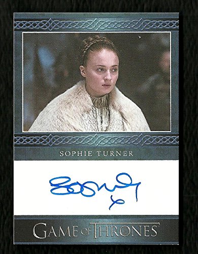 Game of Thrones Season 5 Autograph Card - Sophie Turner as Sansa Stark (Blue) - Limited Edition Collectible - Perfect for GOT Fans & Memorabilia Collectors