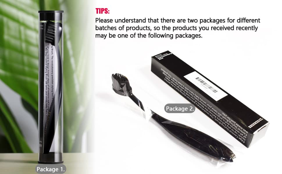Professional Precision Styling Brush for Natural Hair - Portable Edge Control & Bristle Brush for Smooth Hairstyles | Perfect for Salon, Home Use & Travel