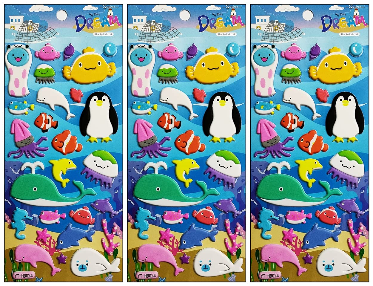 Cute 3D Penguin Stickers for Kids - School Reward & Art Fun