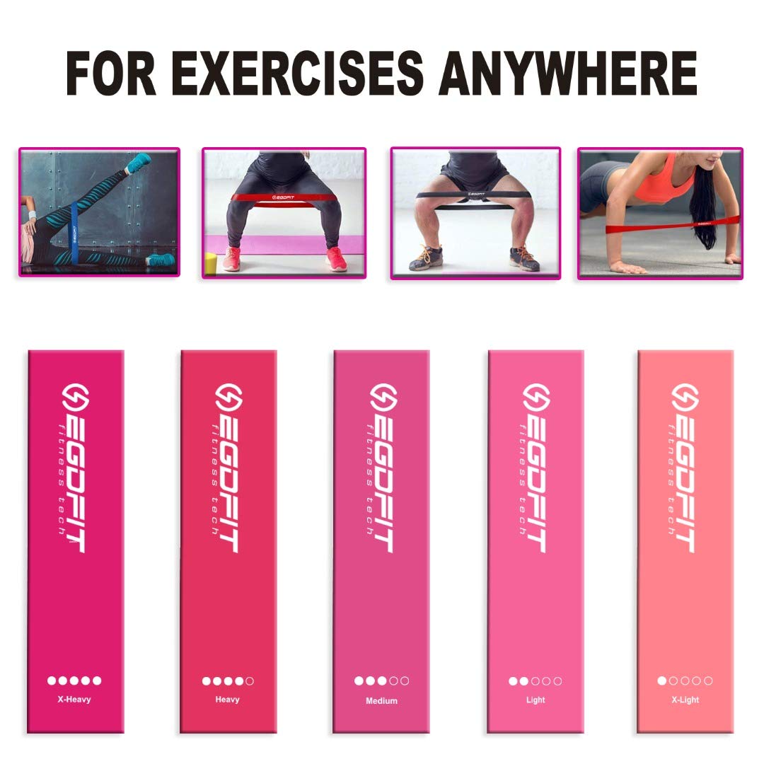 Premium 5-Piece Resistance Band Set for Home Workouts - Strength Training Fitness Equipment for Women & Men with Multiple Resistance Levels | Perfect for Yoga, Pilates, Physical Therapy & Full-Body Toning