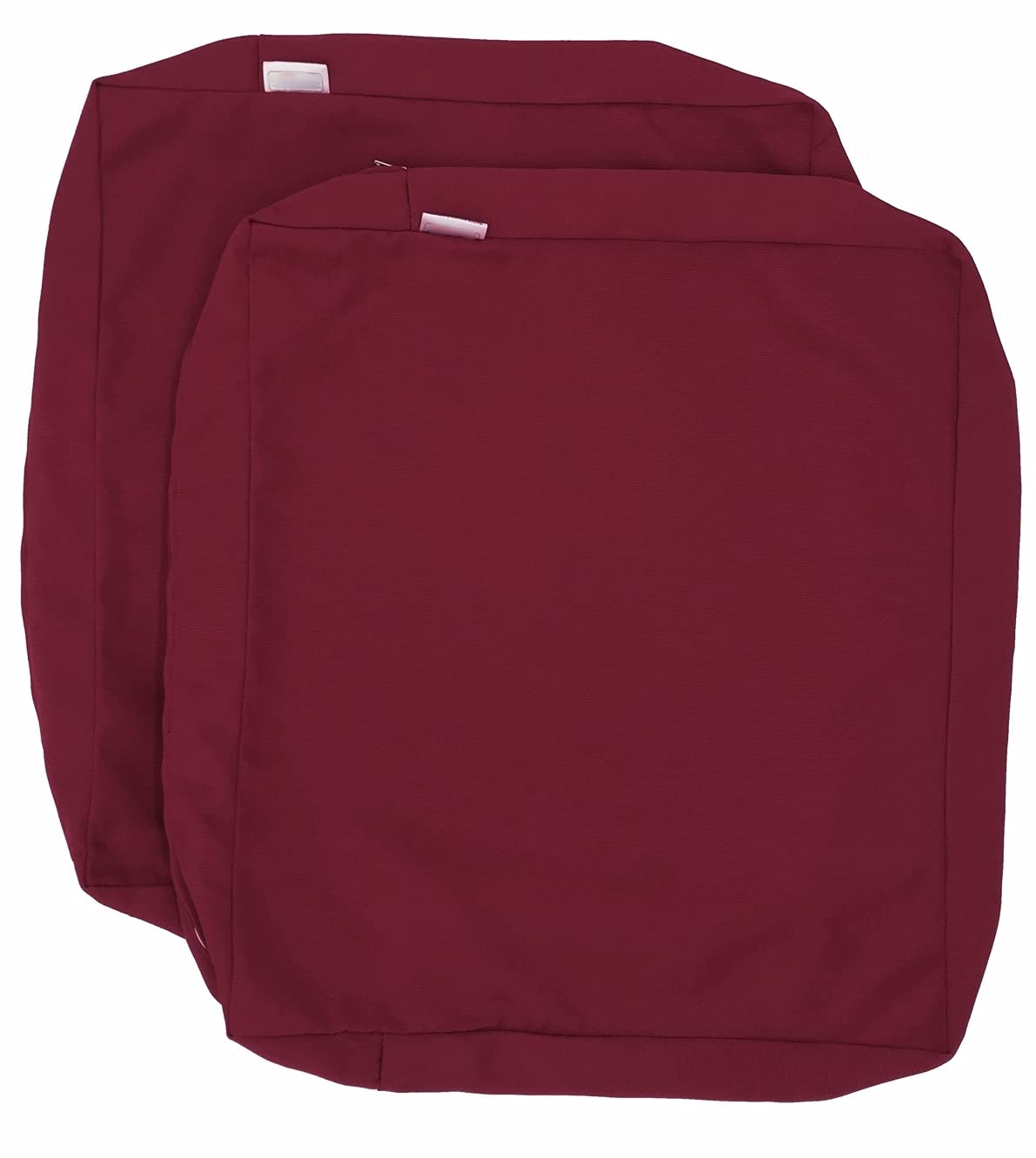 Burgundy Red Waterproof Outdoor Patio Chair Cushion Covers (24x22x4 Inches, Set of 2) - All-Weather, UV-Resistant for Deck, Garden & Poolside Furniture